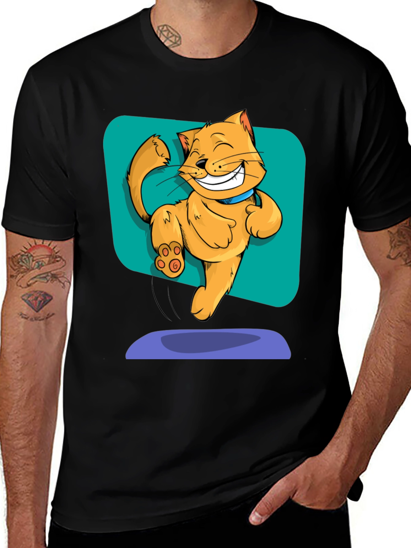 Funny Cartoon Cat T-Shirt