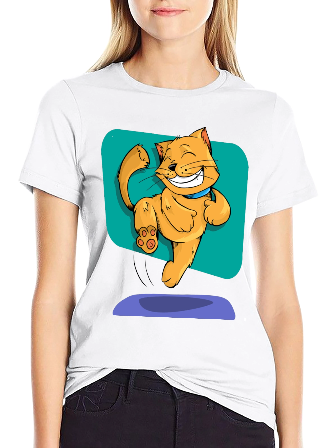 Funny Cartoon Cat T-Shirt