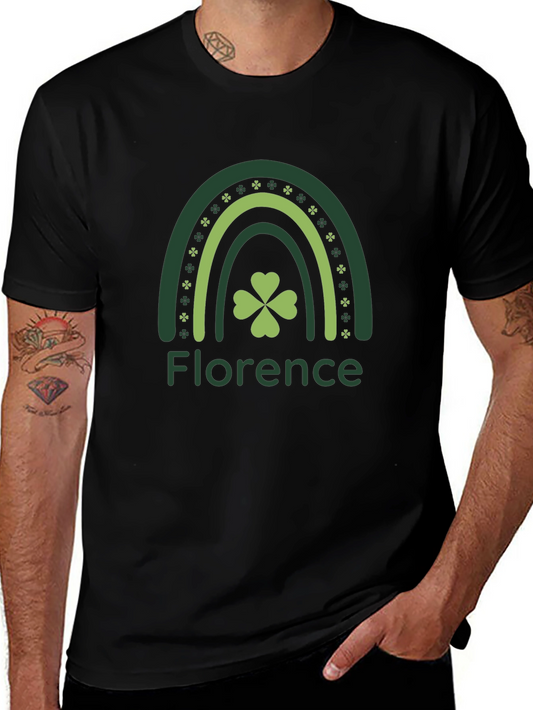 Florence St. Patricks Day Shamrock Rainbow T-Shirt