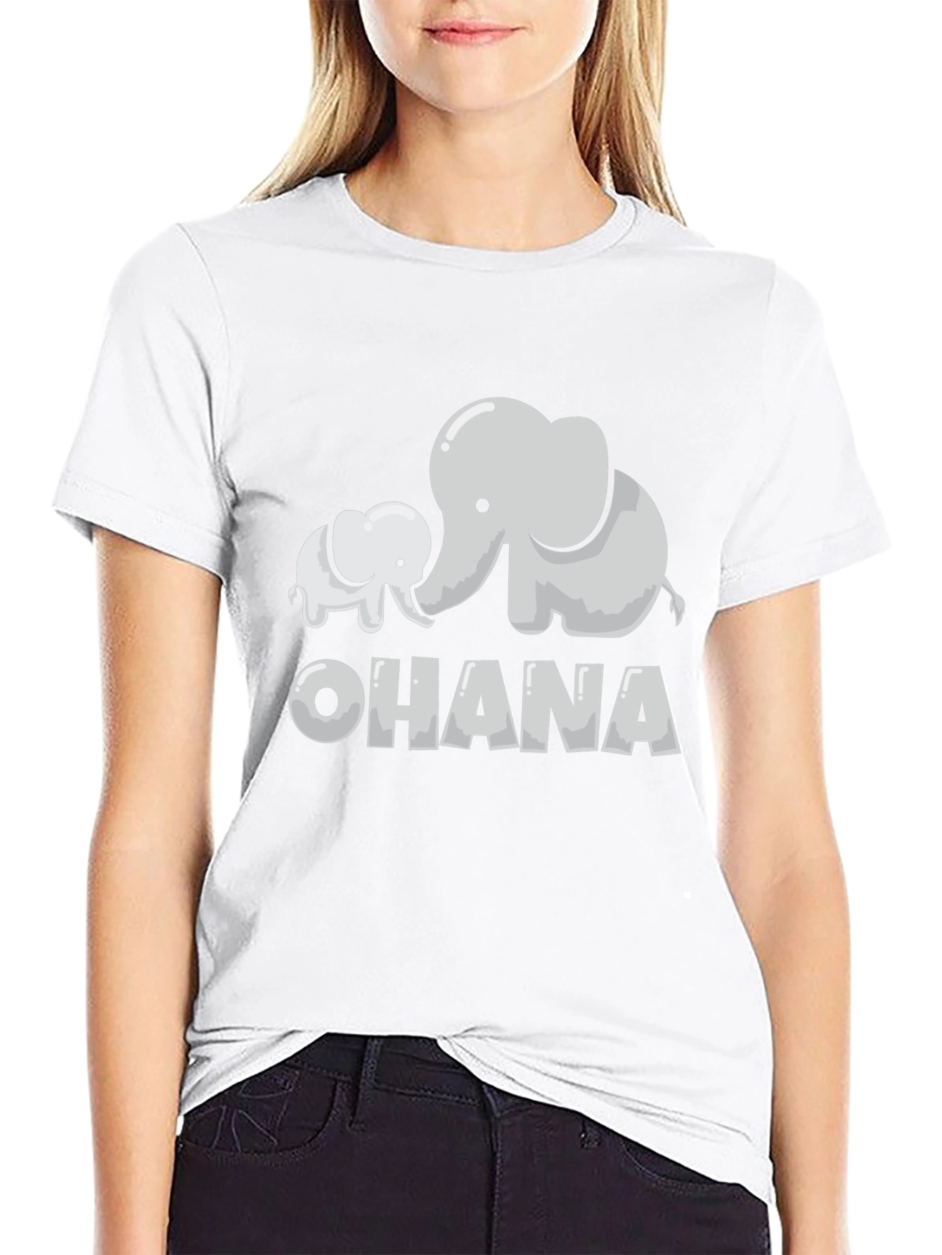 Ohana Elephant Graphic Tee - Black