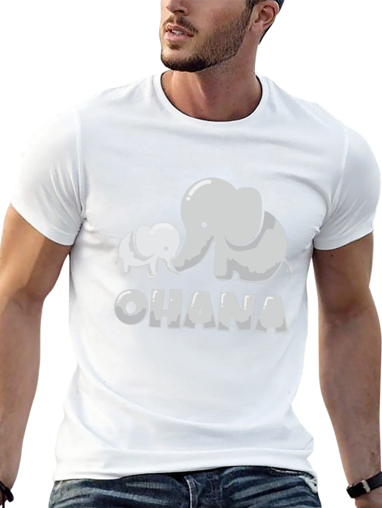Ohana Elephant Graphic Tee - Black