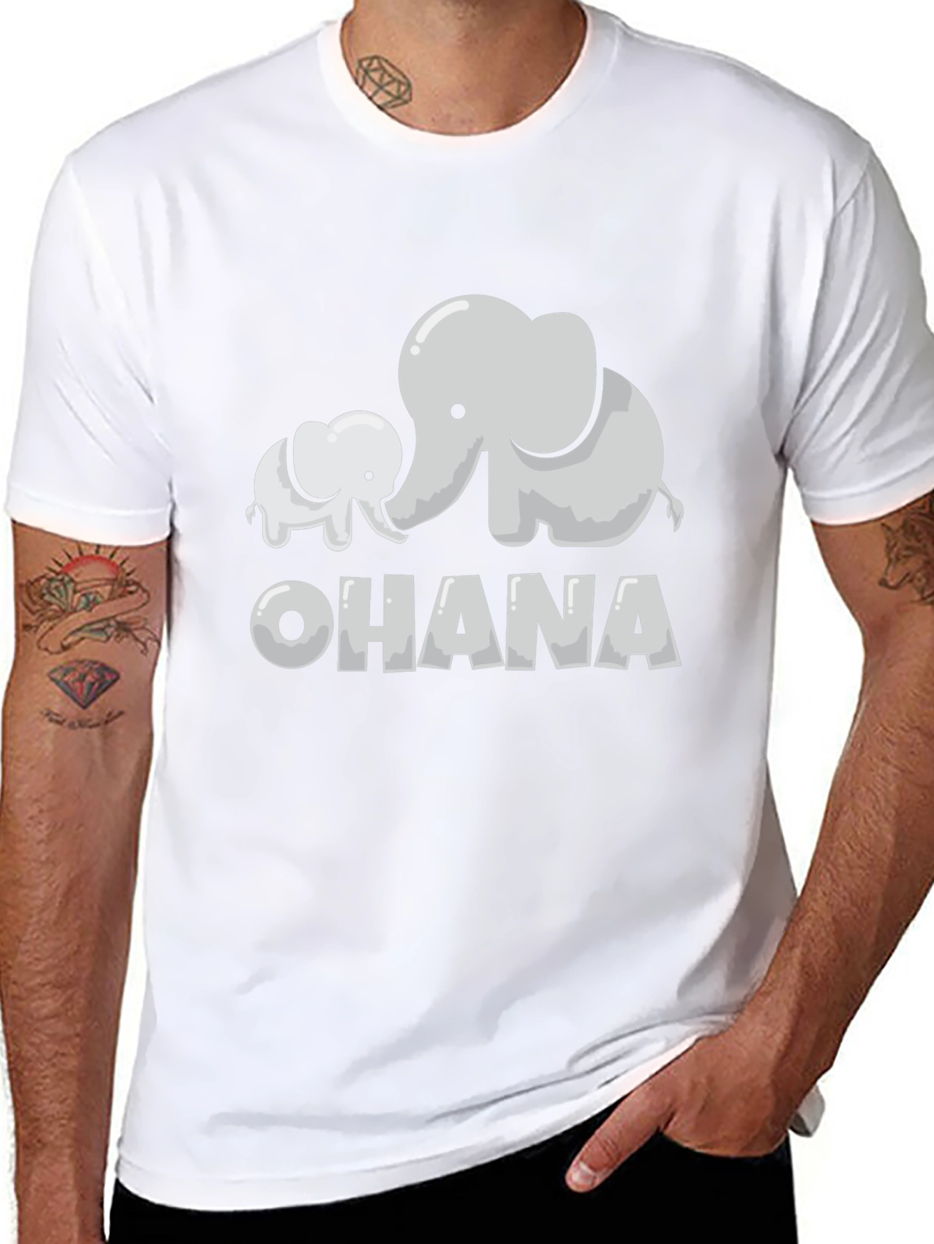 Ohana Elephant Graphic Tee - Black