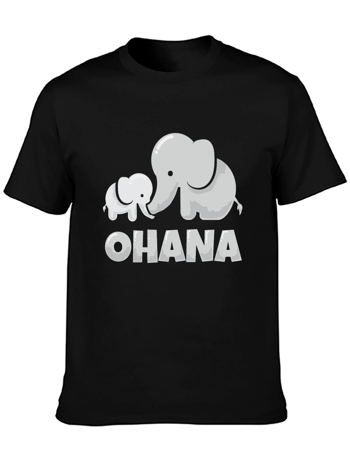 Ohana Elephant Graphic Tee - Black