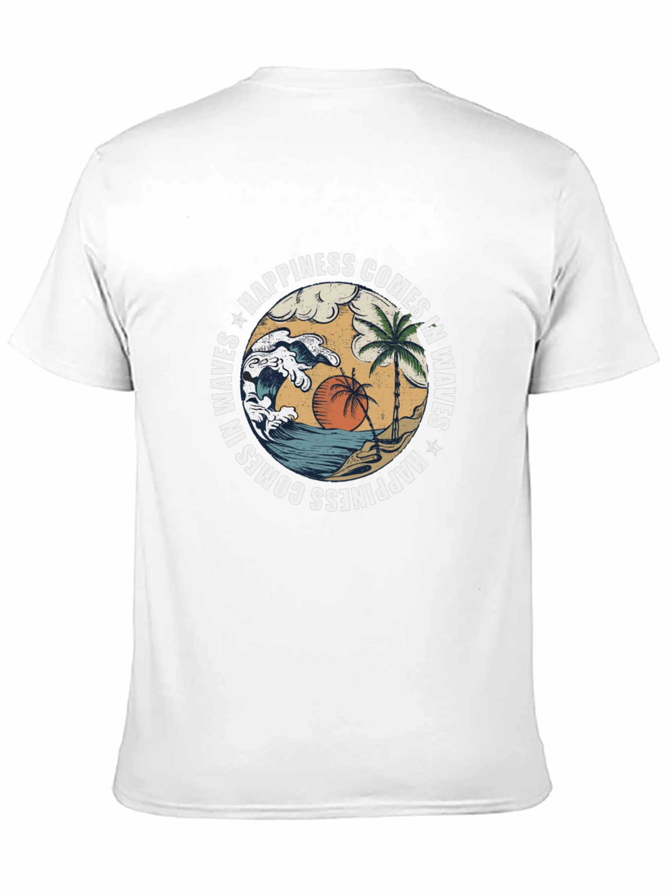 Happiness Comes in Waves Graphic T-Shirt