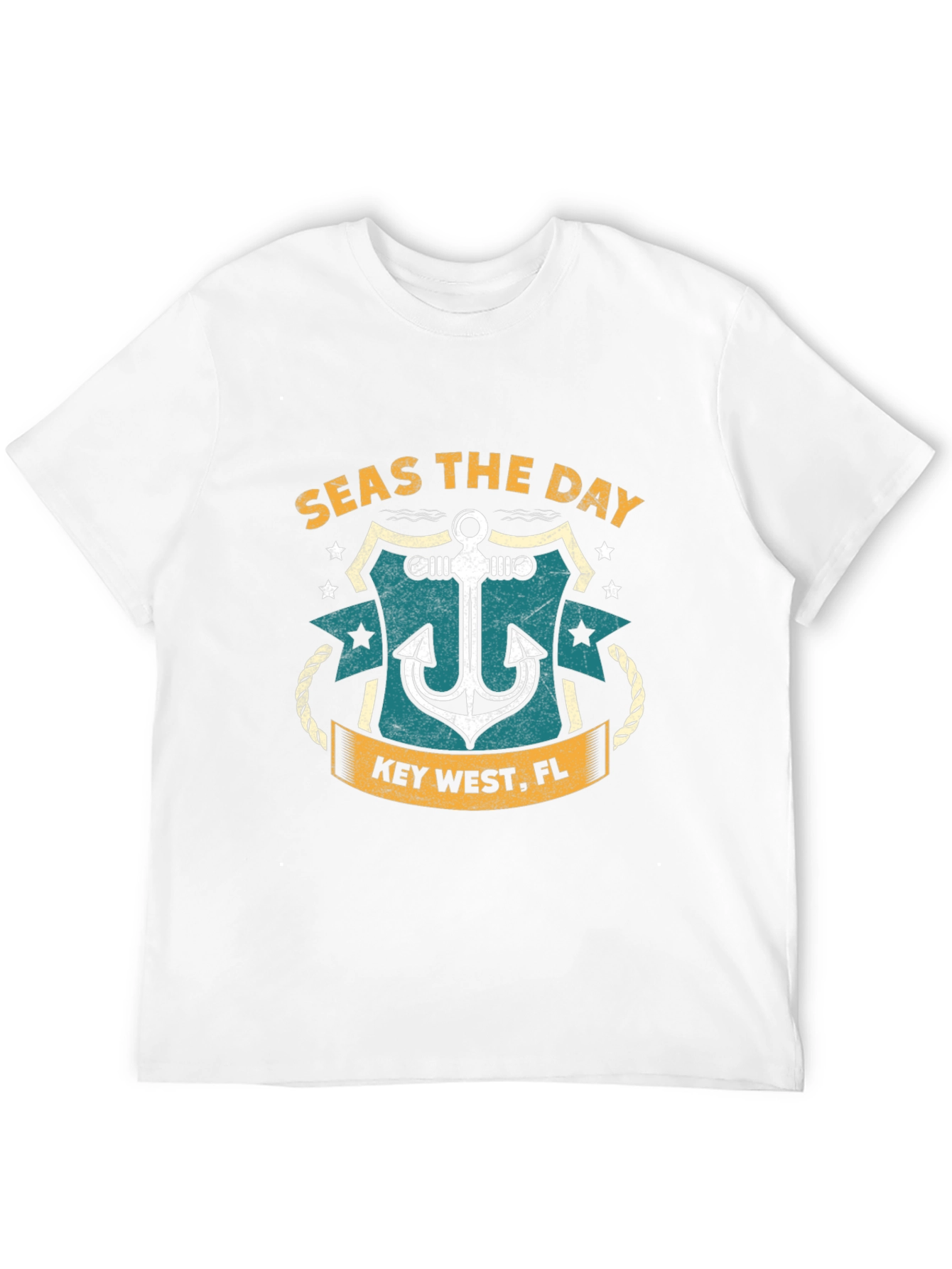 Seas The Day Anchor Graphic T-Shirt