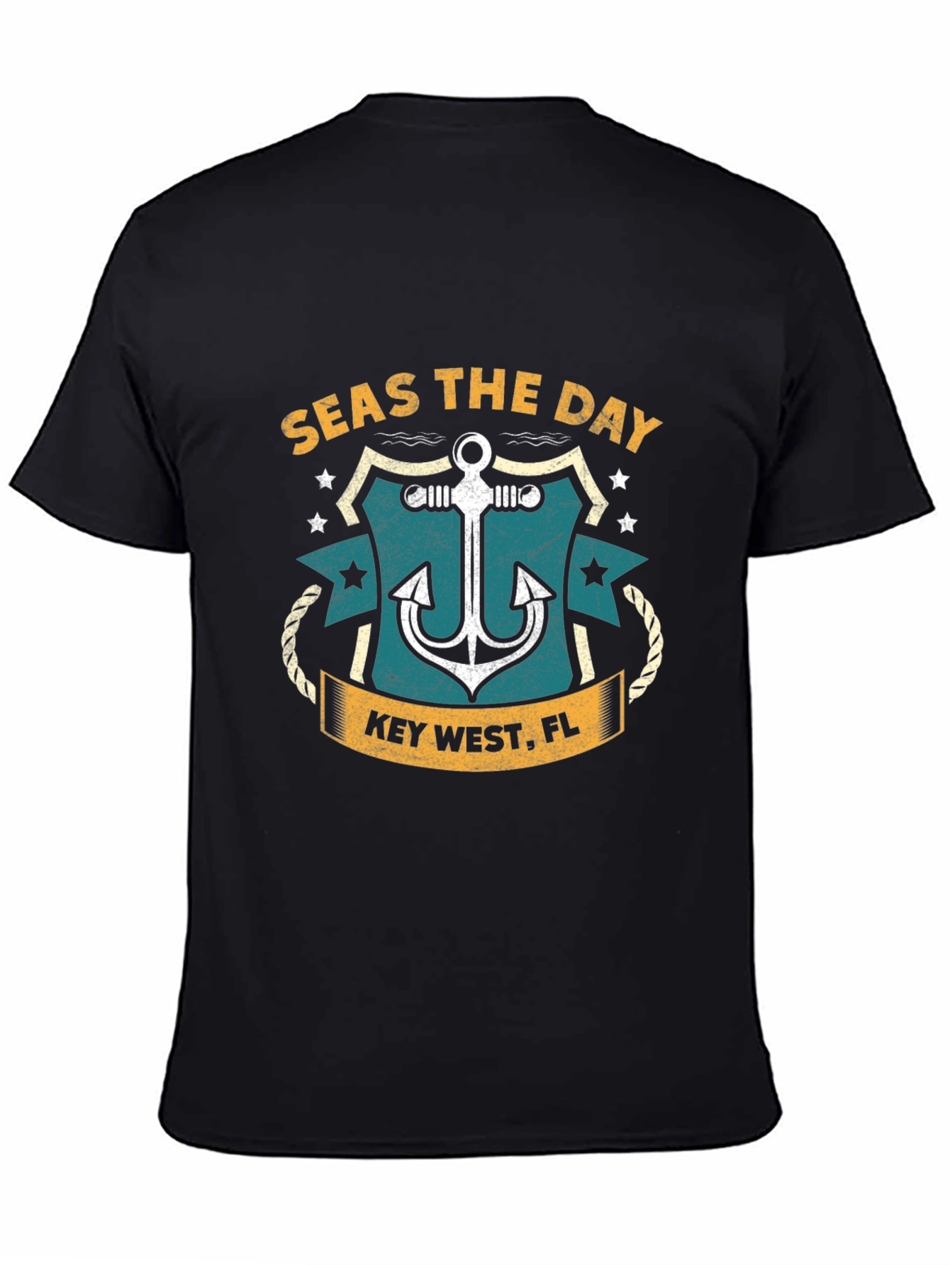 Seas The Day Anchor Graphic T-Shirt