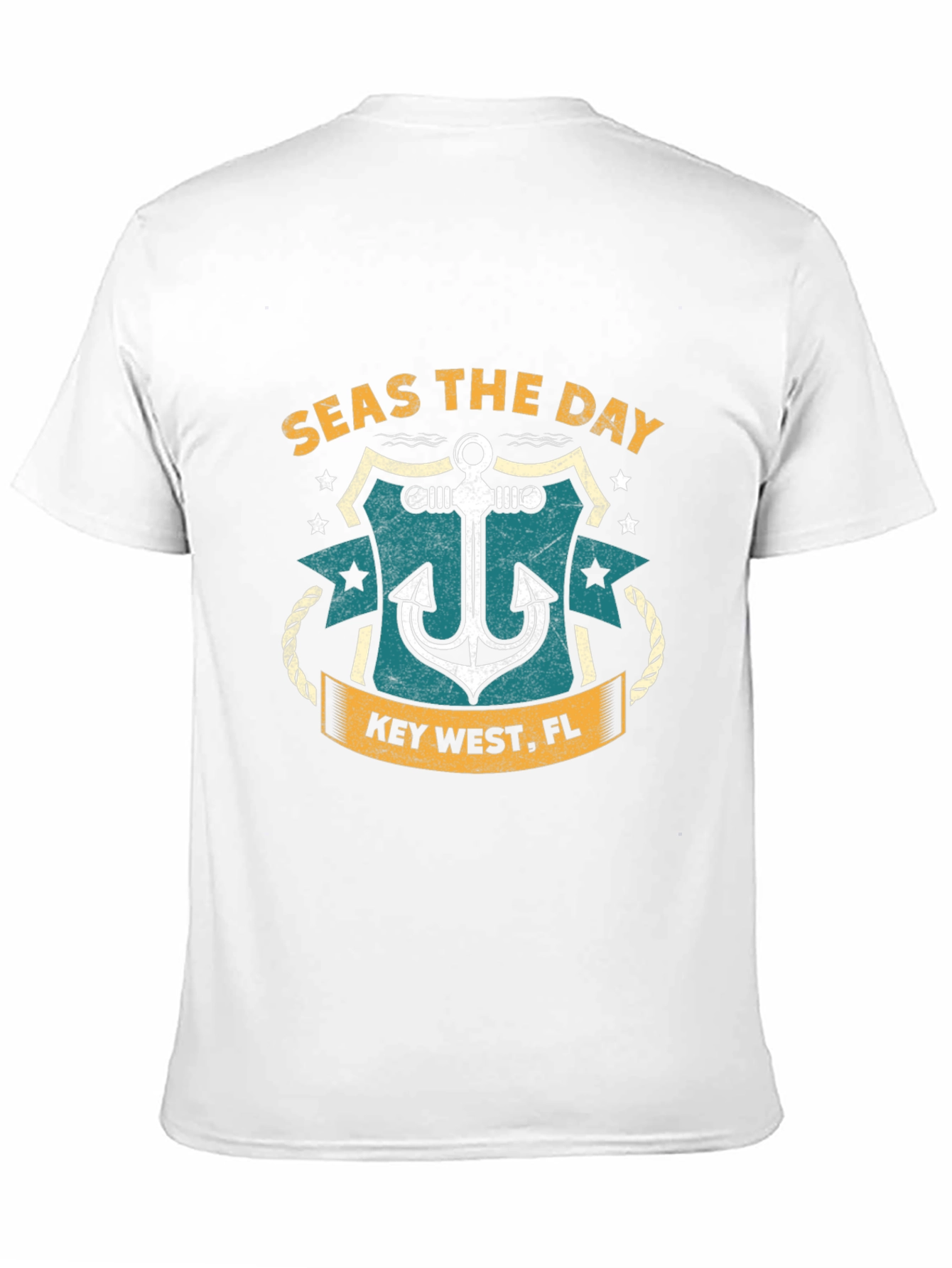 Seas The Day Anchor Graphic T-Shirt