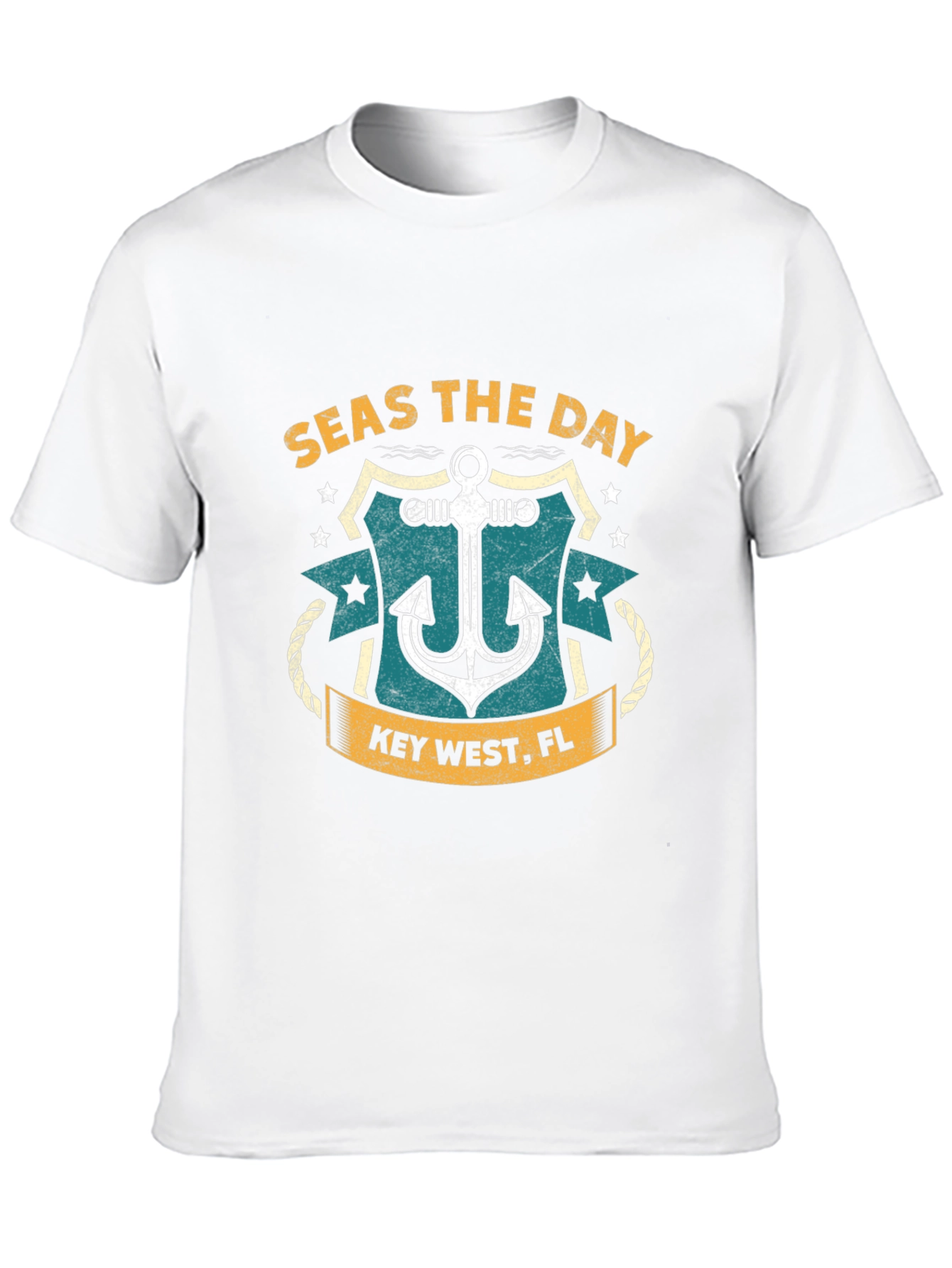 Seas The Day Anchor Graphic T-Shirt