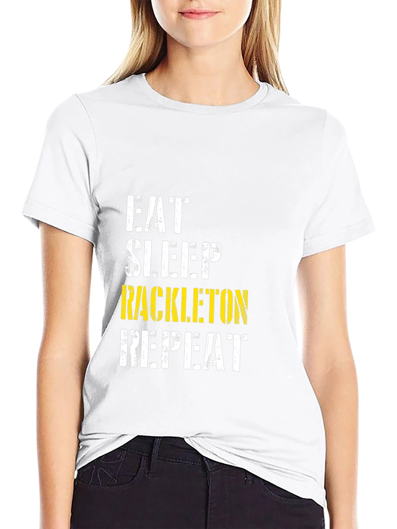 Eat Sleep Rackleton Repeat Graphic Tee