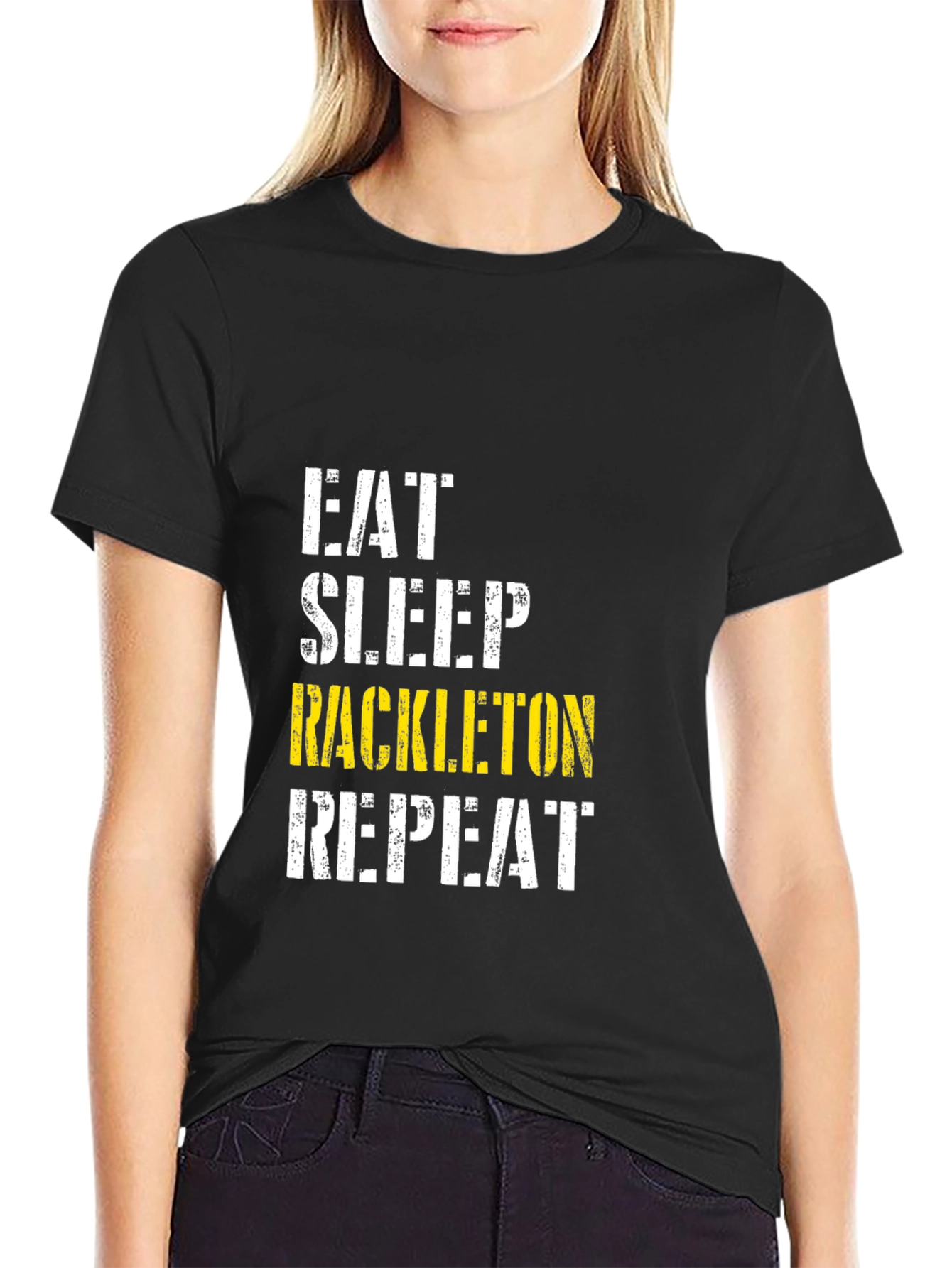 Eat Sleep Rackleton Repeat Graphic Tee