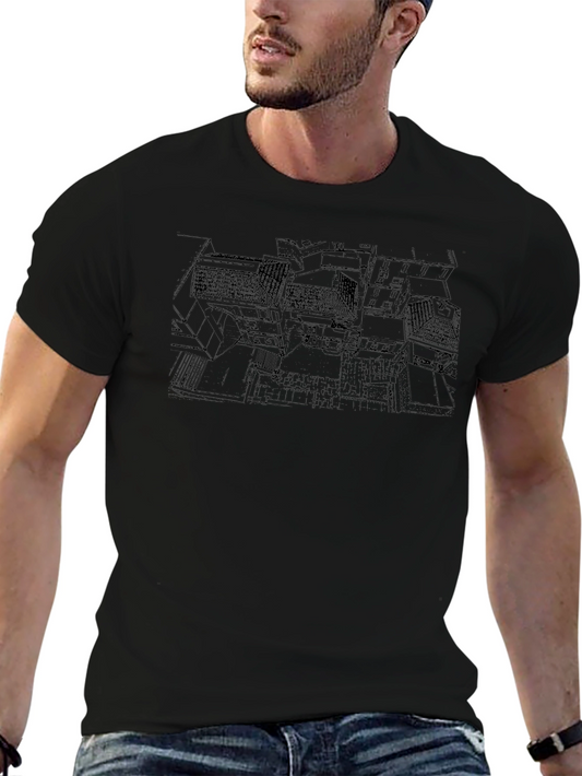 Architectural Print Black T-Shirt