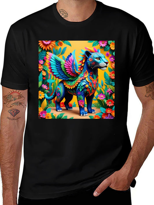 Fantasy Winged Cat Graphic Tee