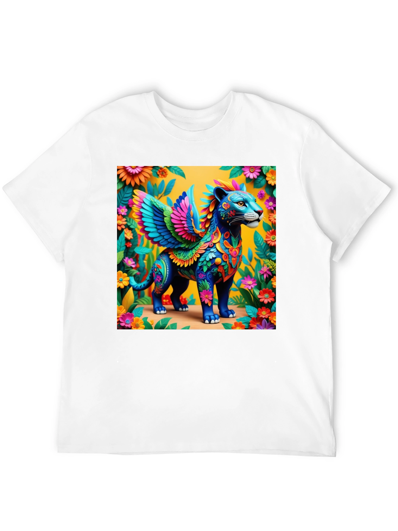 Fantasy Winged Cat Graphic Tee