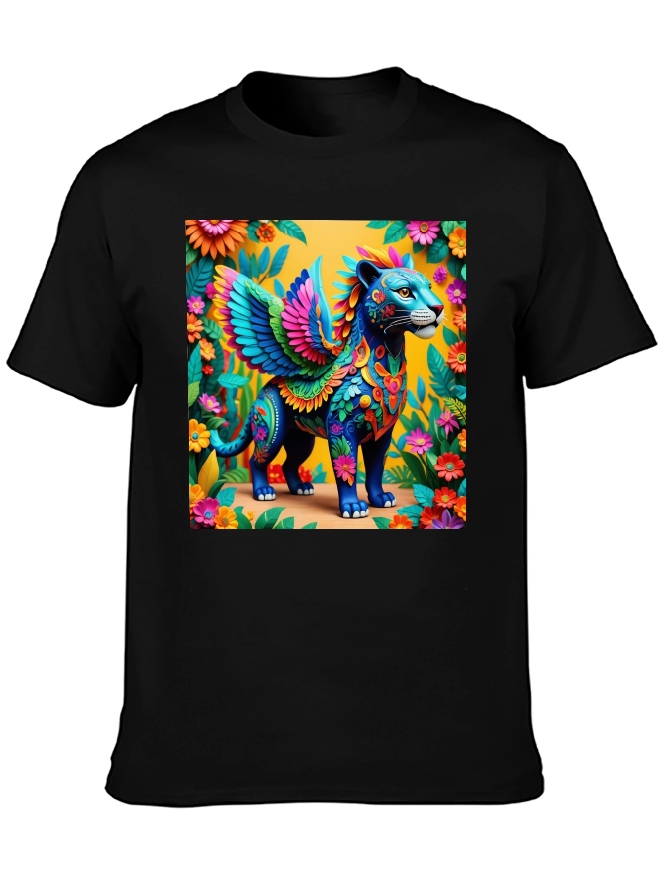 Fantasy Winged Cat Graphic Tee