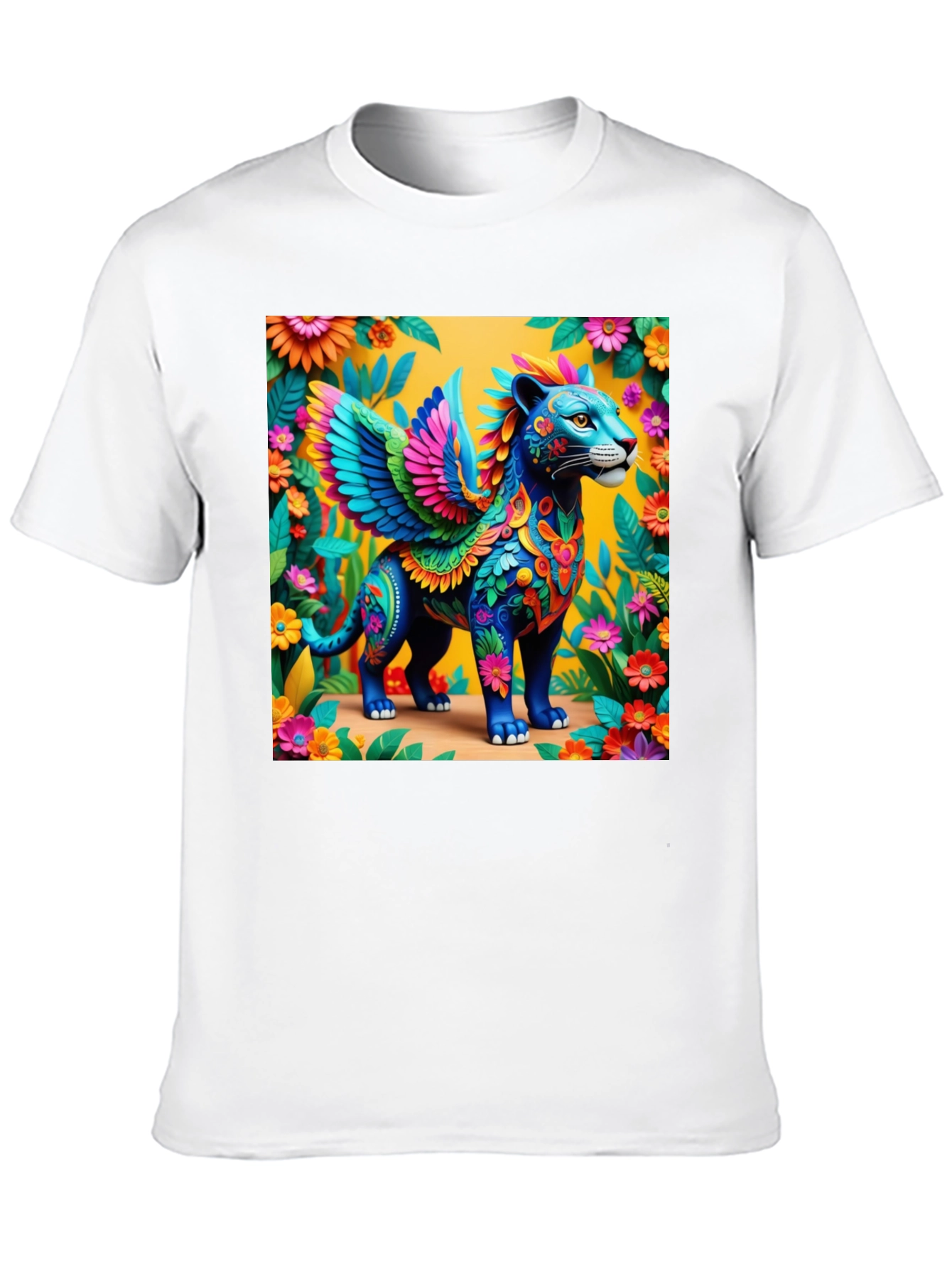 Fantasy Winged Cat Graphic Tee