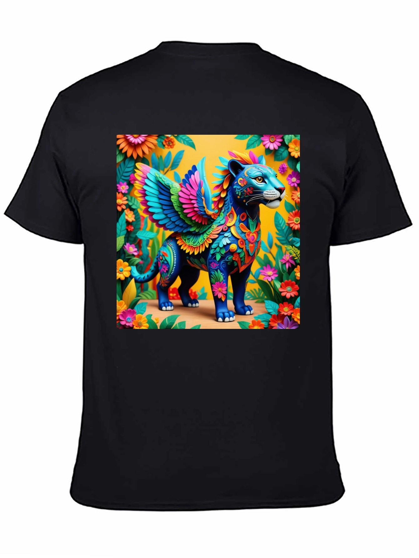 Fantasy Winged Cat Graphic Tee