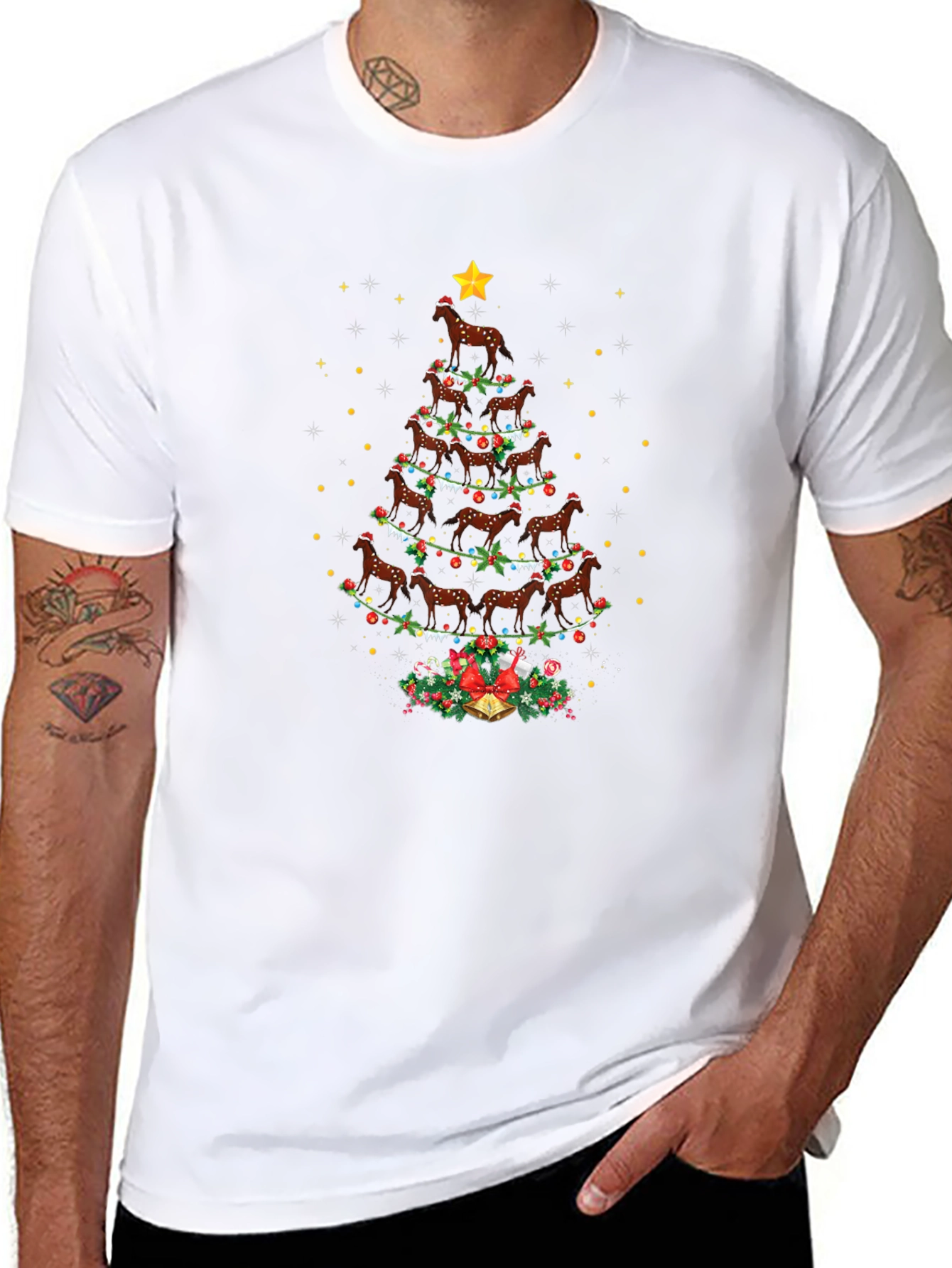 Horse Christmas Tree T-Shirt