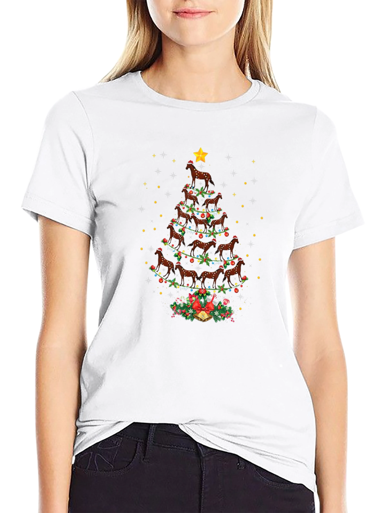 Horse Christmas Tree T-Shirt