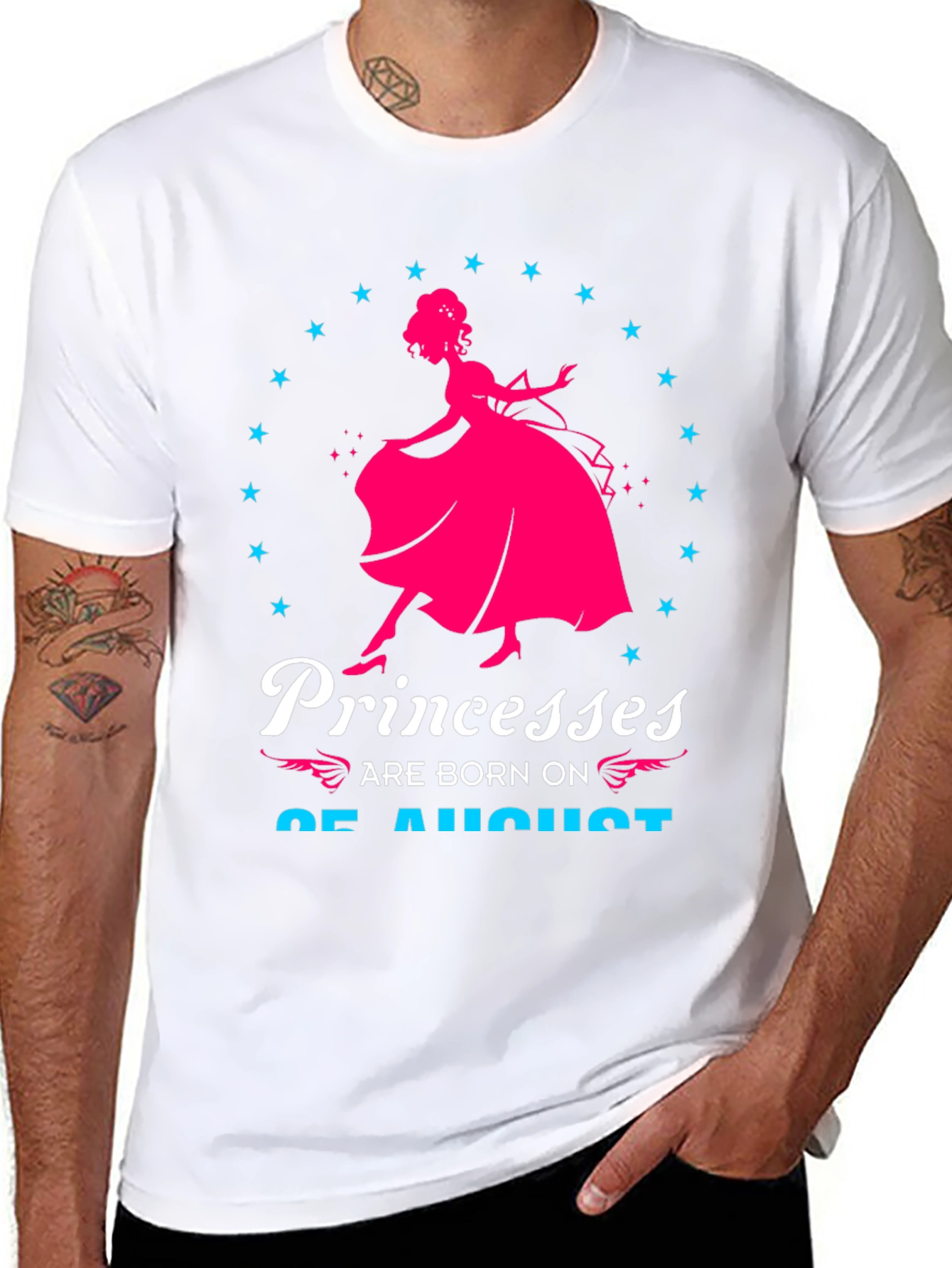Princesses Are Born in August T-Shirt