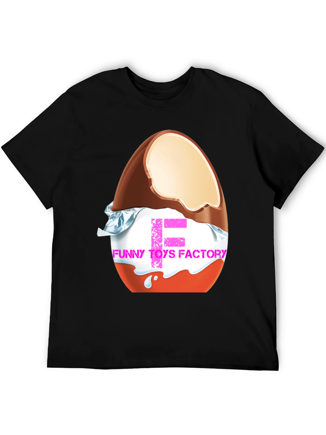 Funny Toys Factory T-Shirt - Chocolate Egg Design