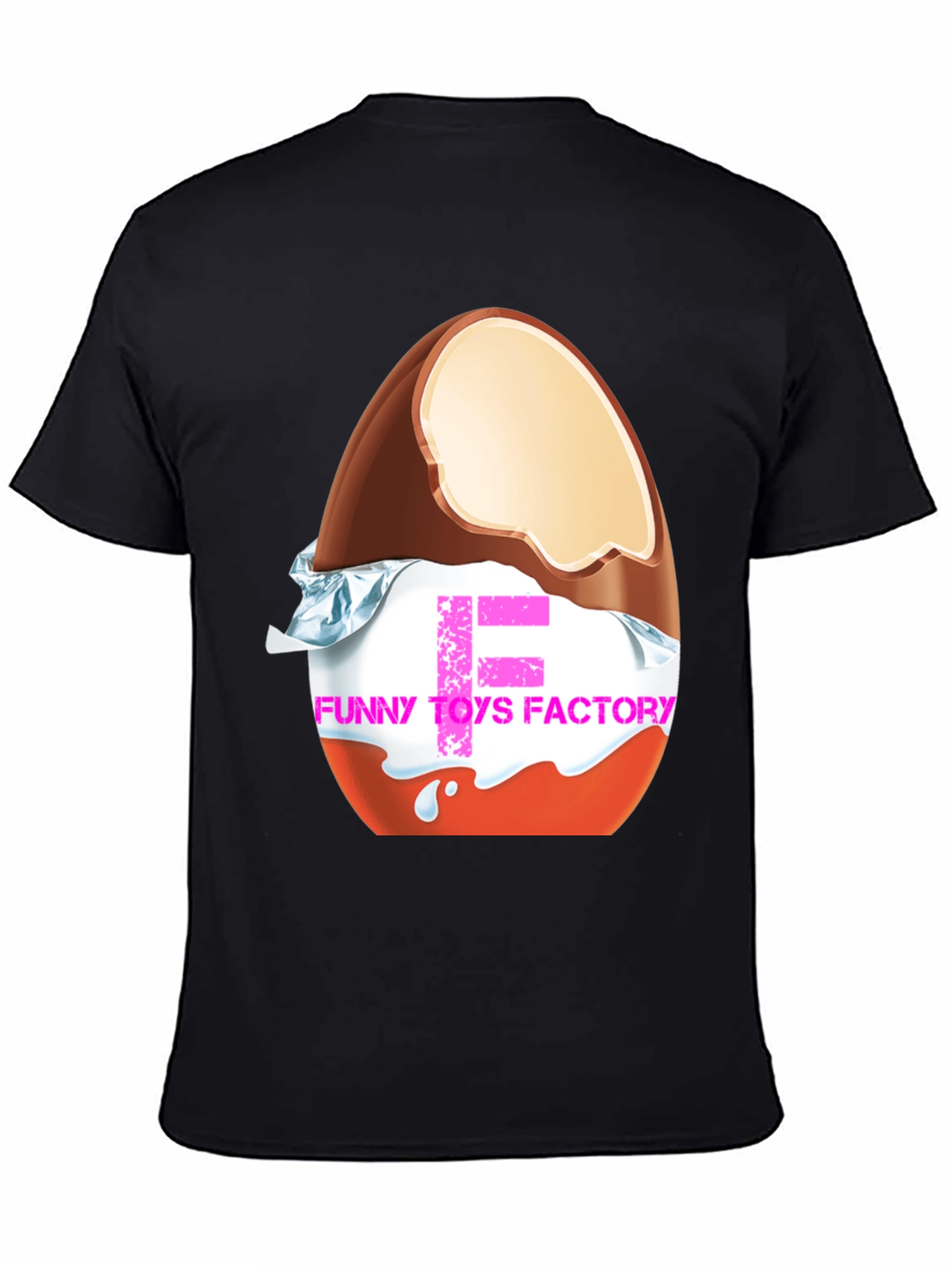 Funny Toys Factory T-Shirt - Chocolate Egg Design