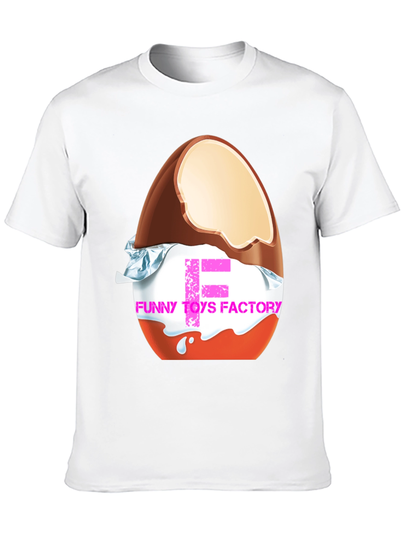 Funny Toys Factory T-Shirt - Chocolate Egg Design