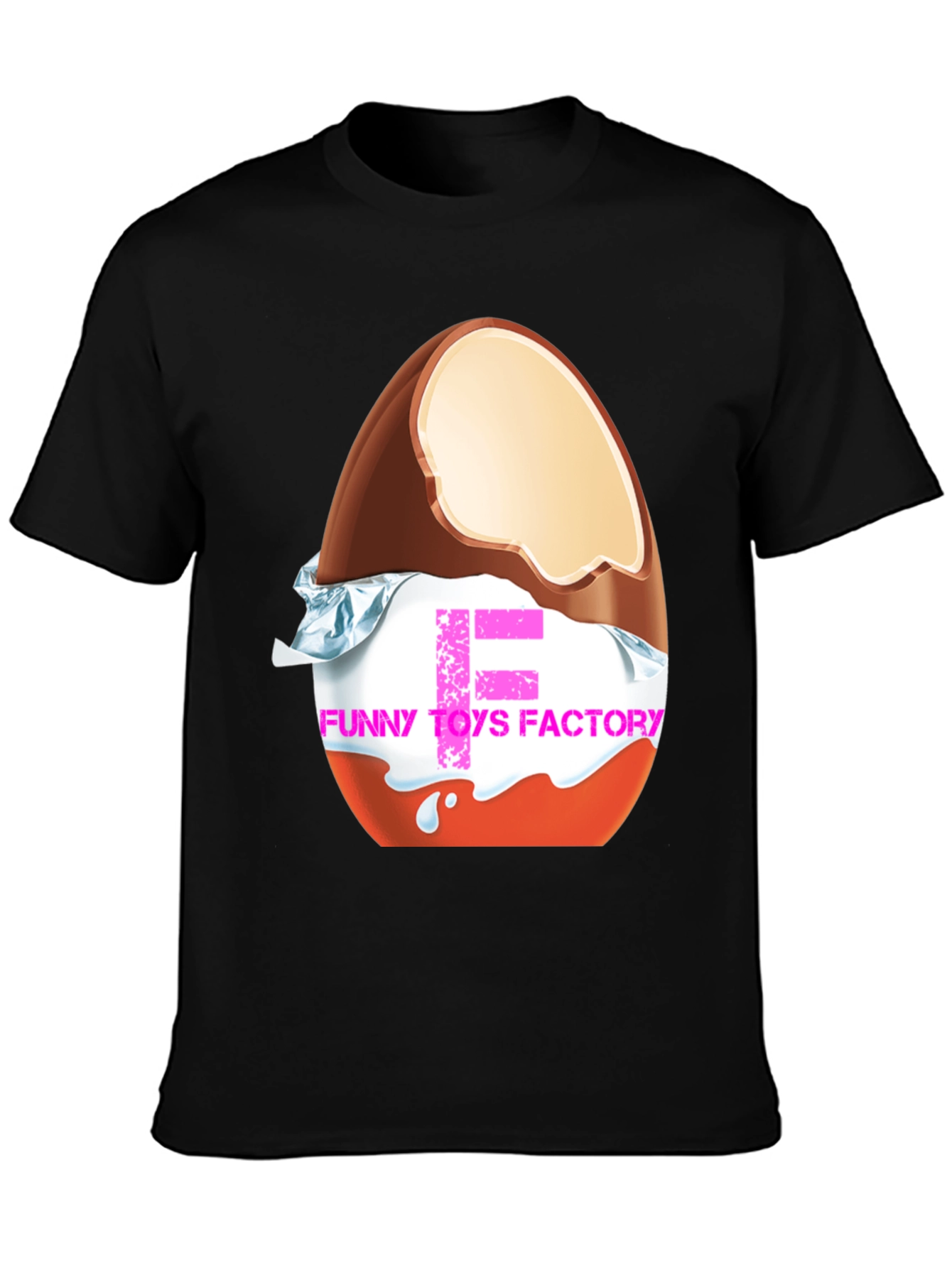 Funny Toys Factory T-Shirt - Chocolate Egg Design