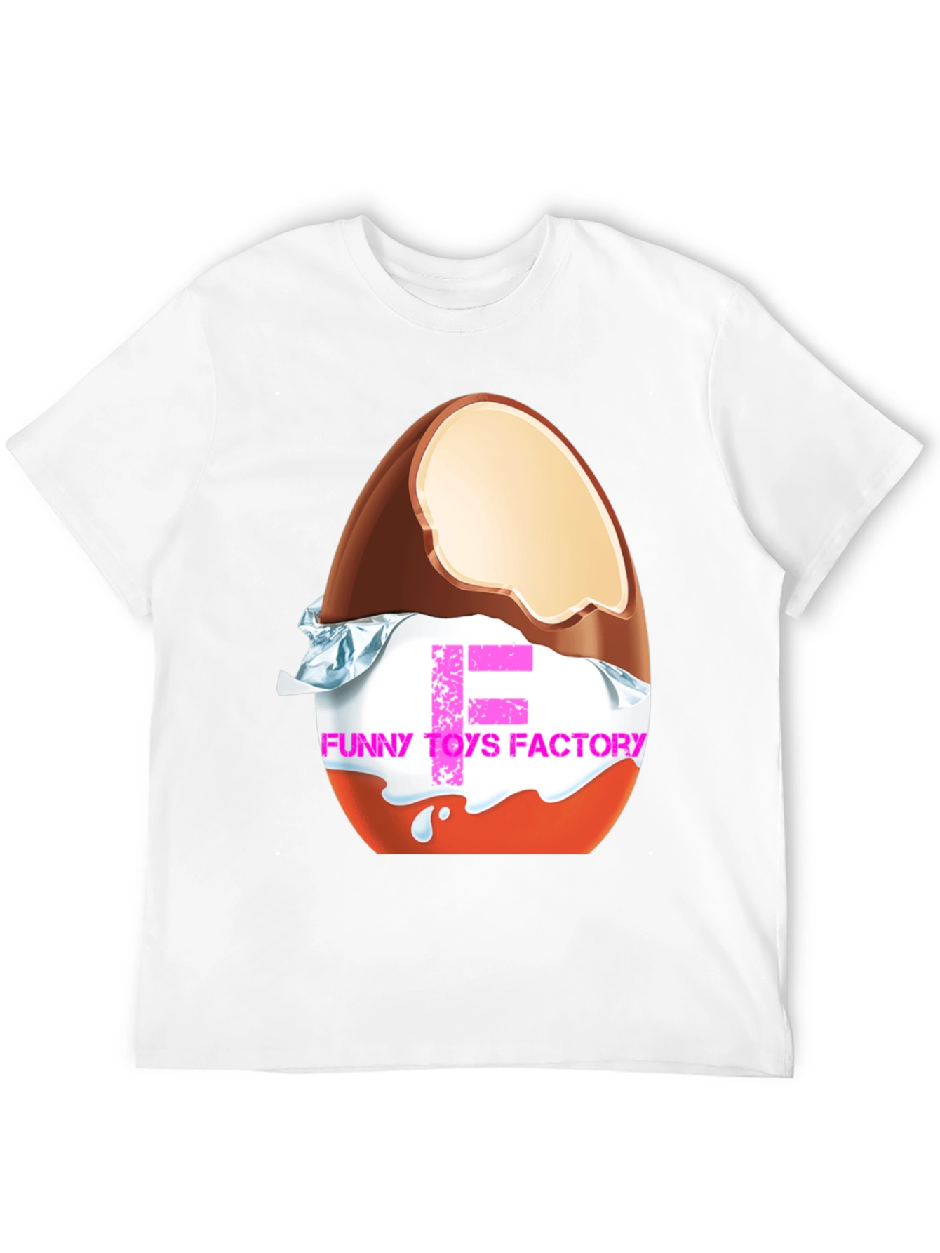 Funny Toys Factory T-Shirt - Chocolate Egg Design