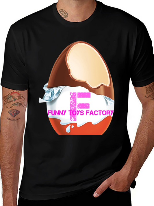 Funny Toys Factory T-Shirt - Chocolate Egg Design