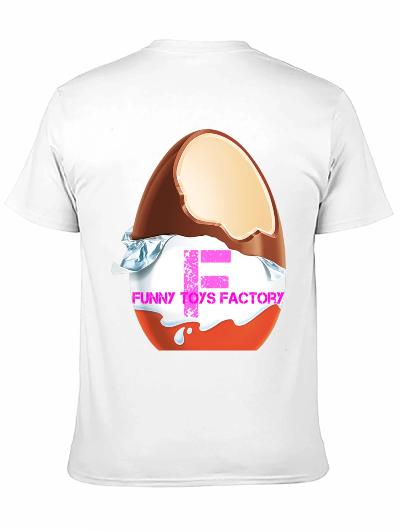Funny Toys Factory T-Shirt - Chocolate Egg Design