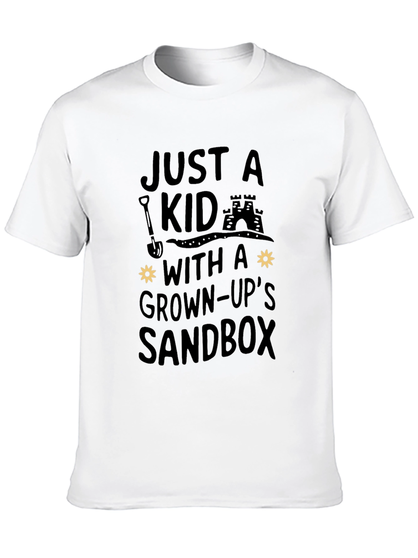Just A Kid With A Grown-Ups Sandbox Black T-Shirt