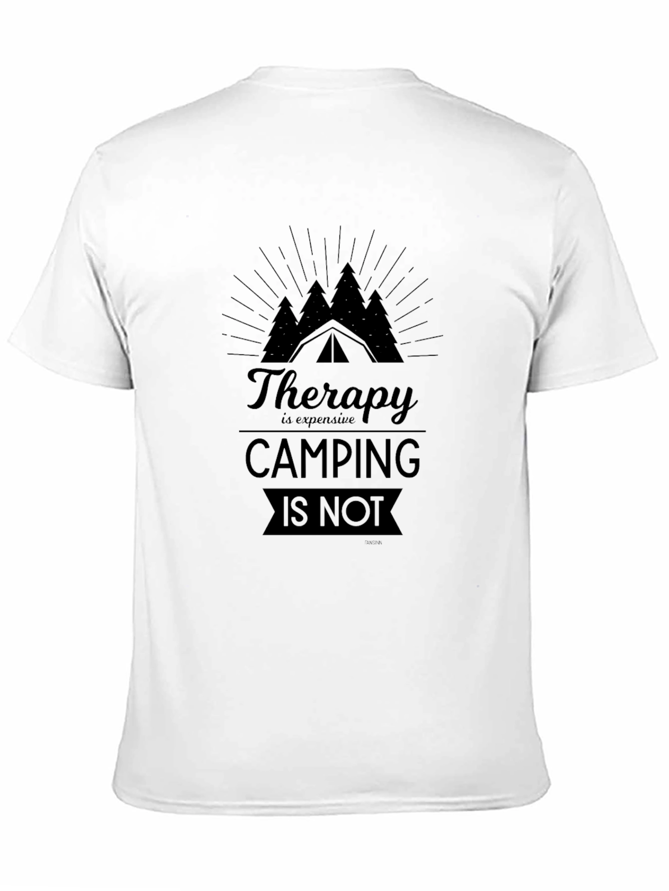 Camping Therapy Graphic Tee - Black Unisex