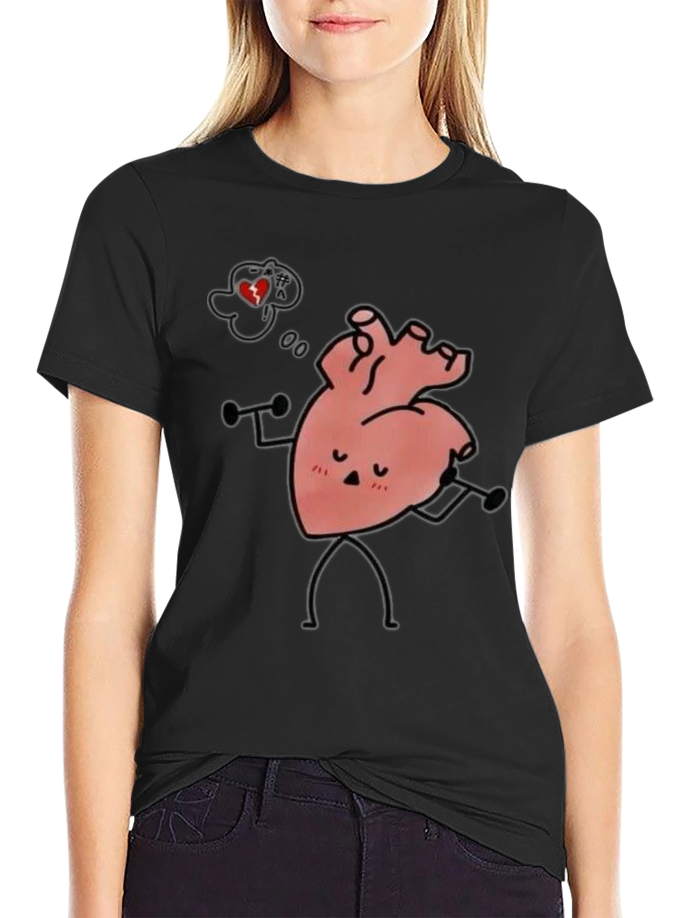 Heart Workout Black Tee