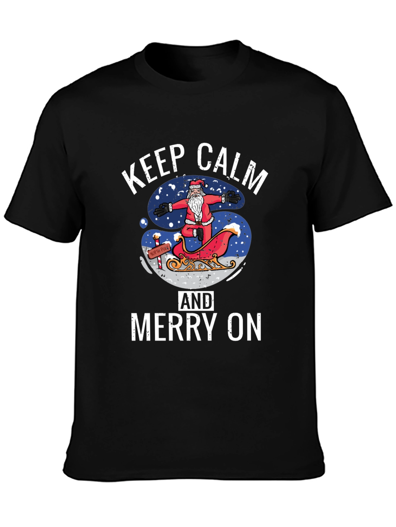 Keep Calm and Merry On Christmas T-Shirt
