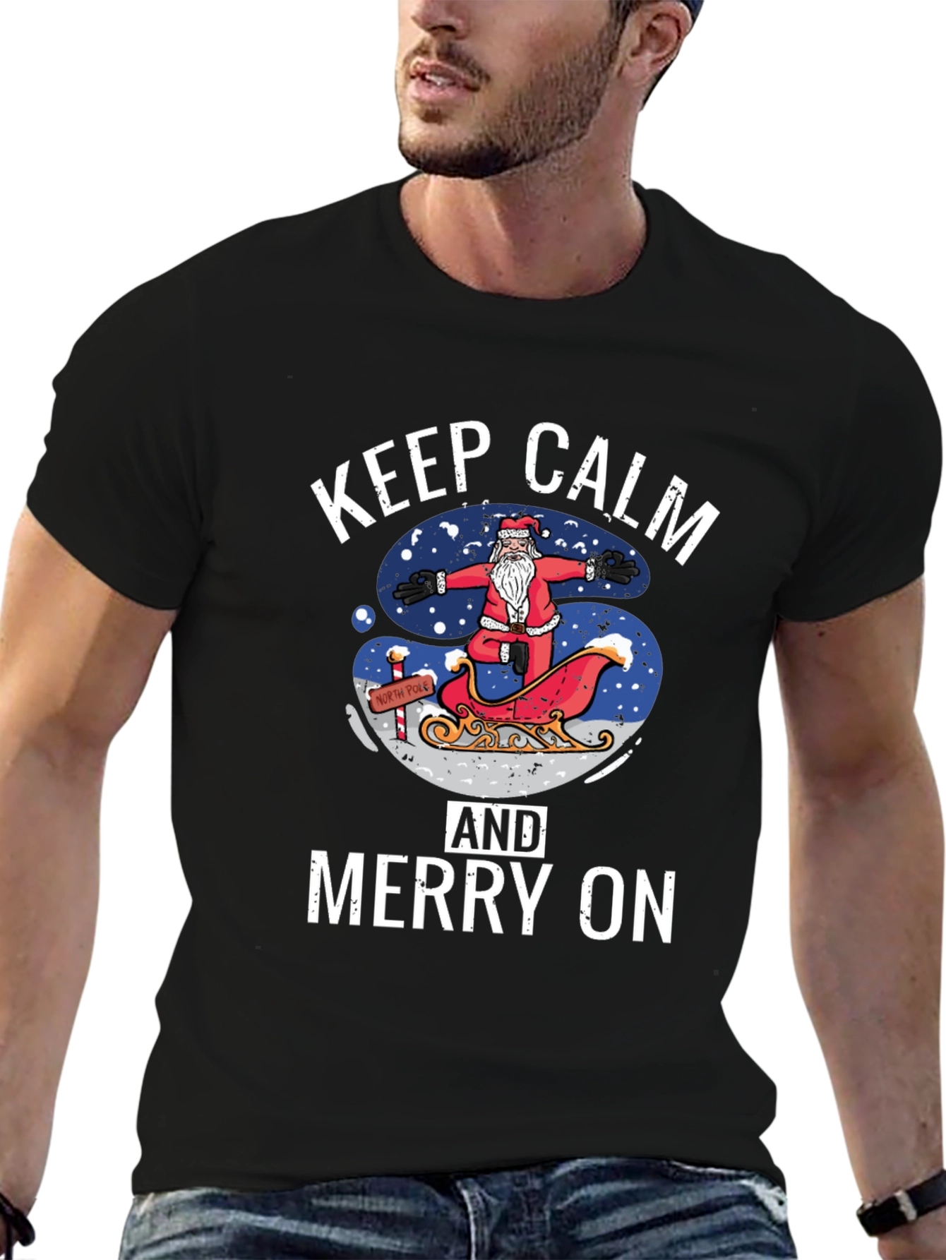 Keep Calm and Merry On Christmas T-Shirt