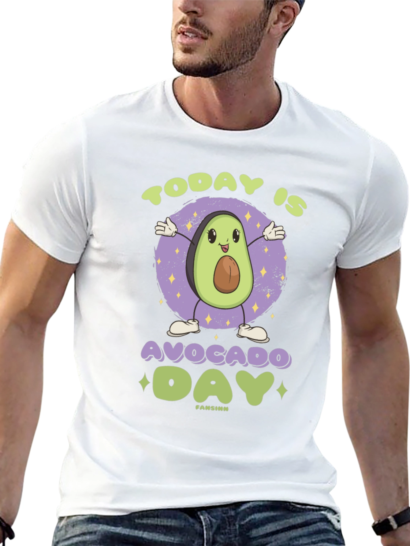 Avocado Day Graphic Tee - Unisex Cotton T-Shirt