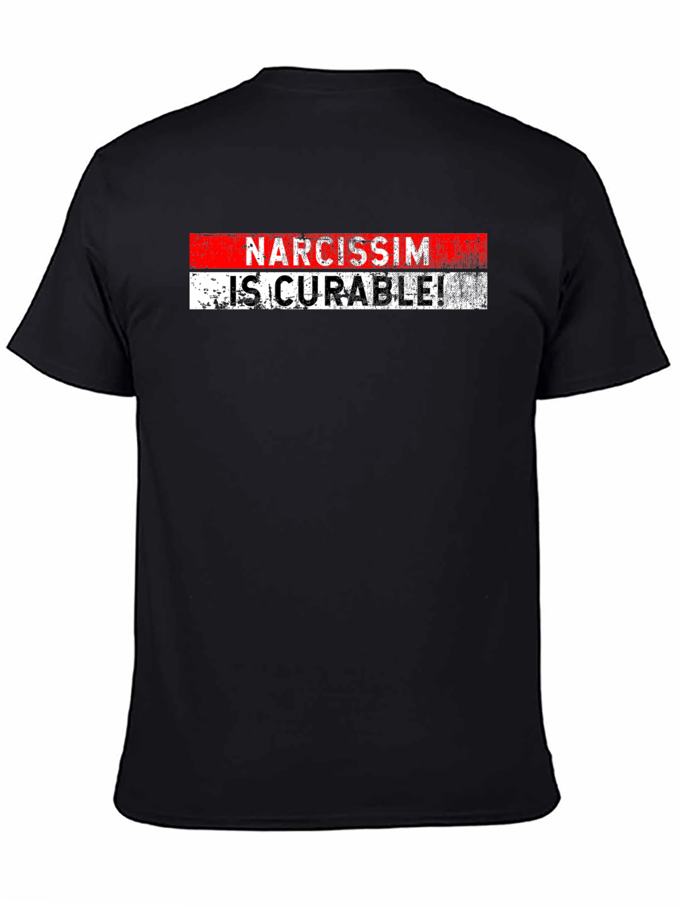 Narcissim is Curable Tee - Black Graphic T-Shirt