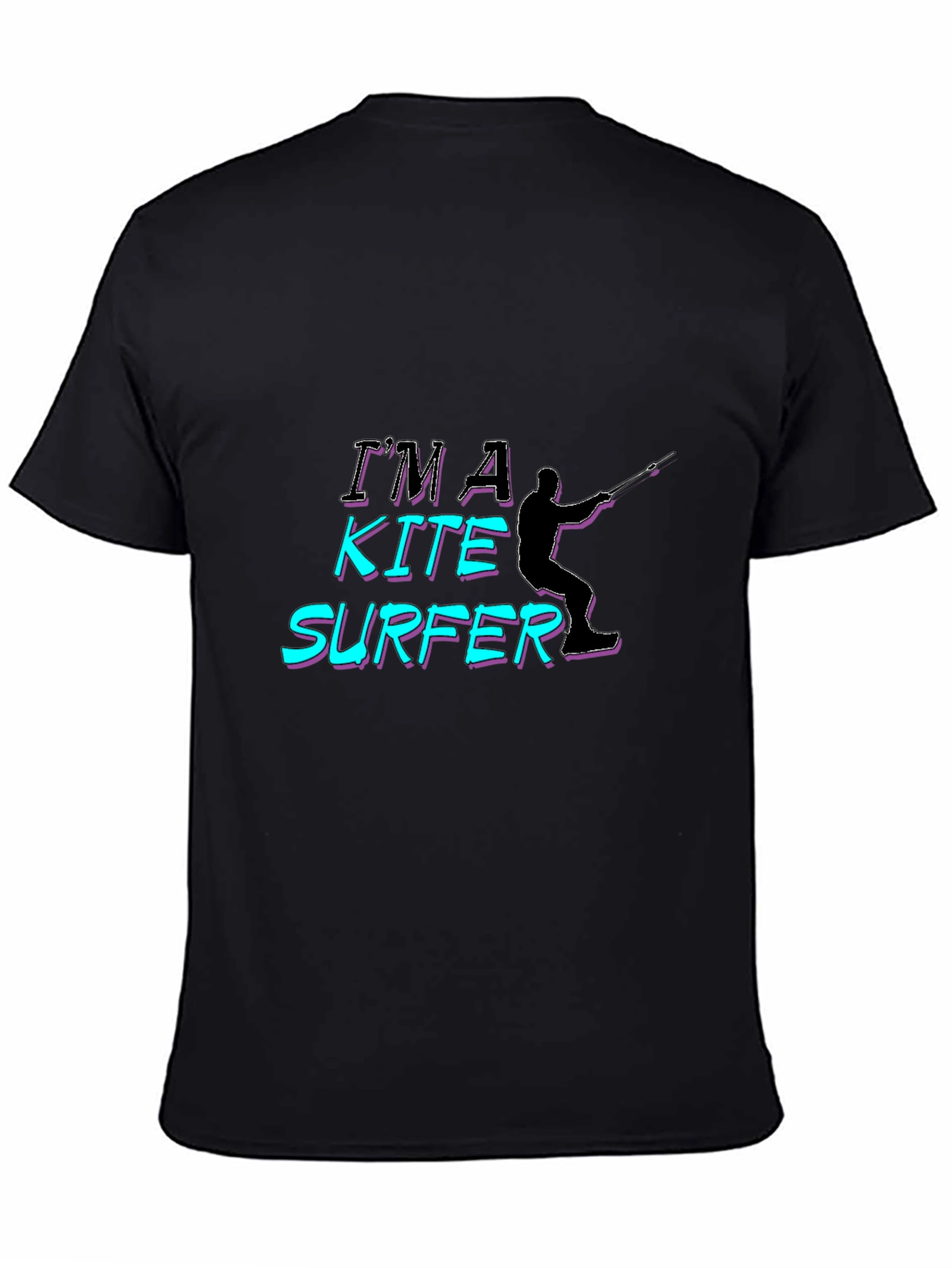 Im A Kite Surfer Black T-Shirt