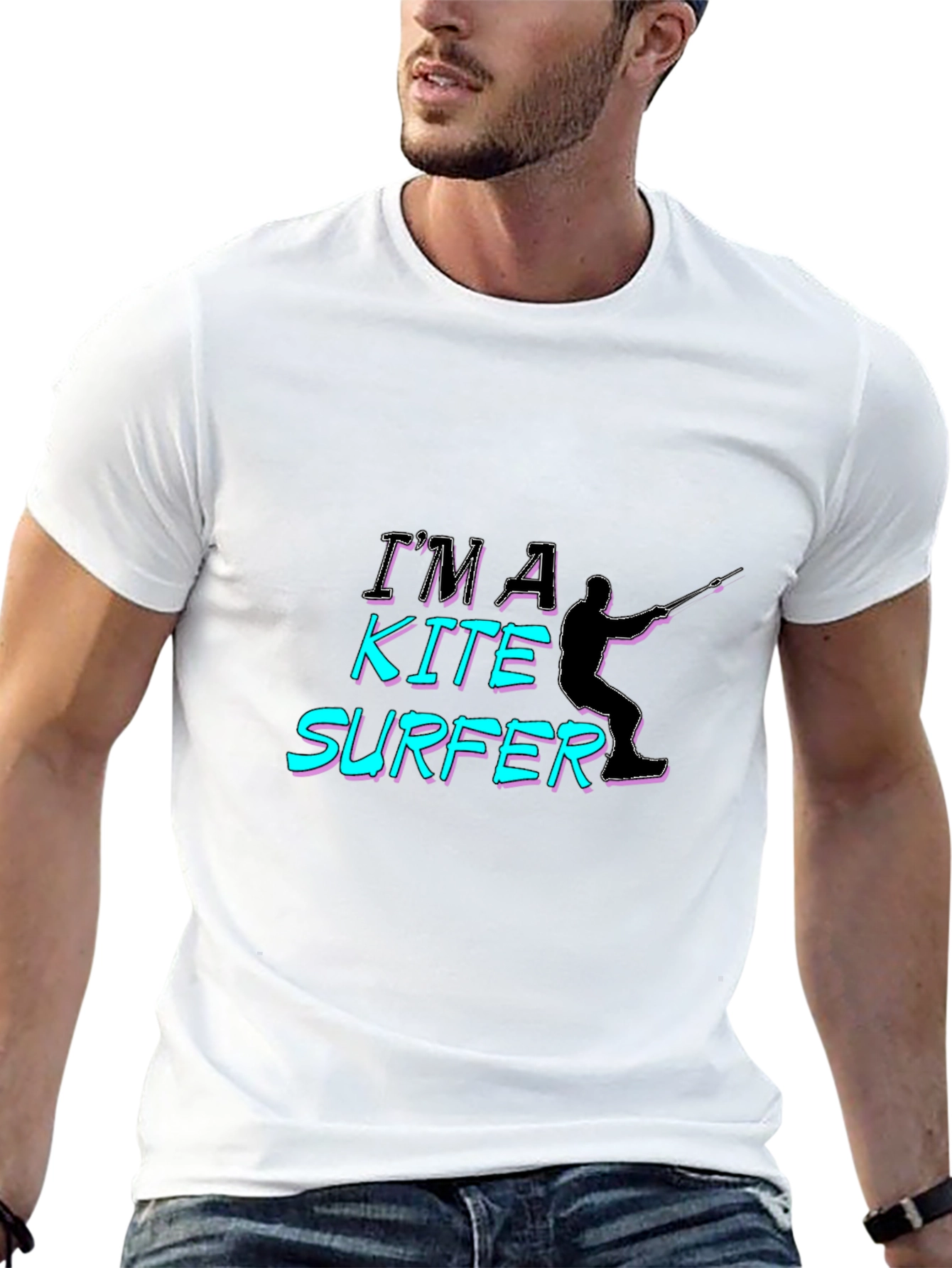 Im A Kite Surfer Black T-Shirt