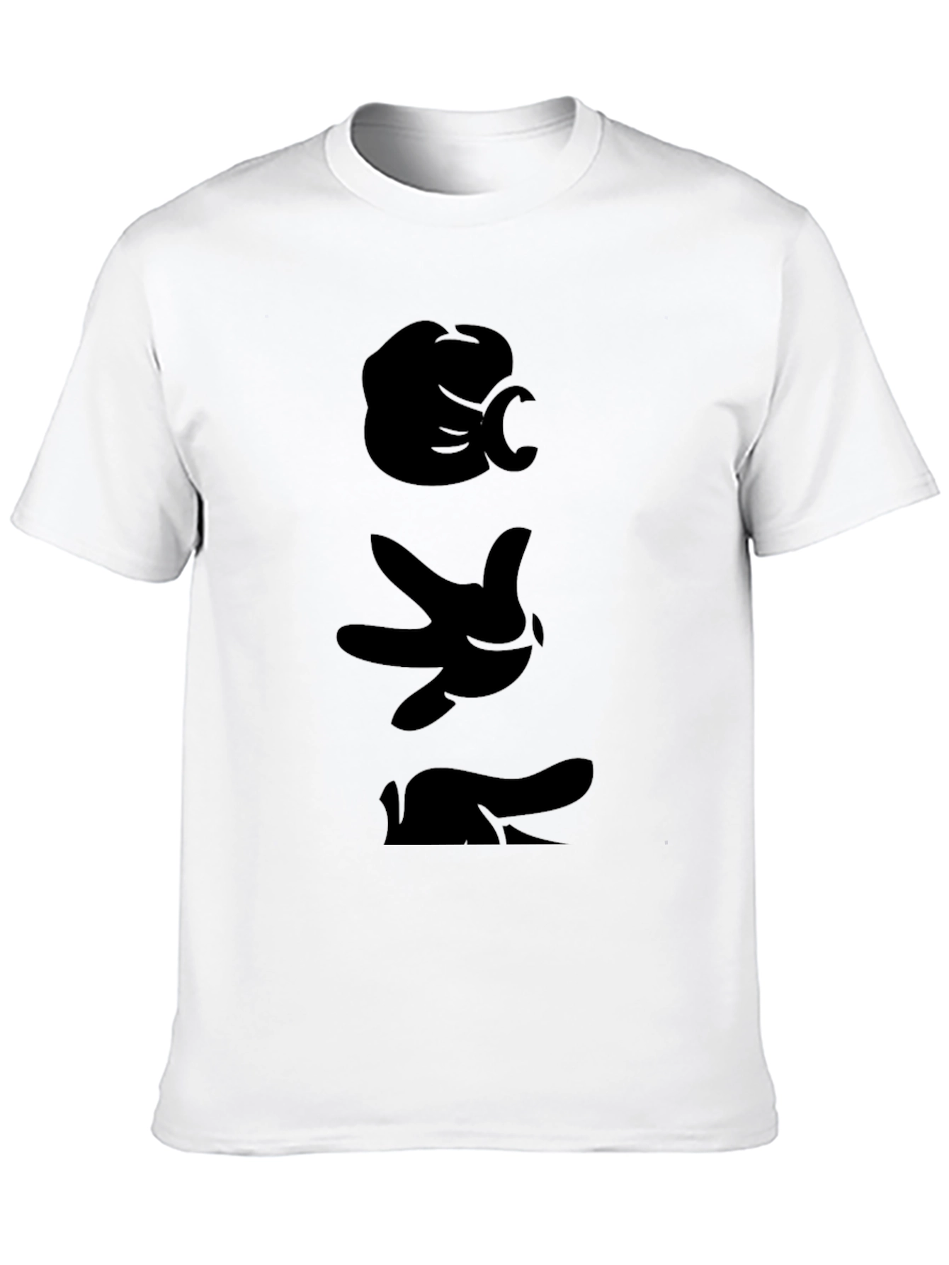 Cartoon Hands Black T-Shirt