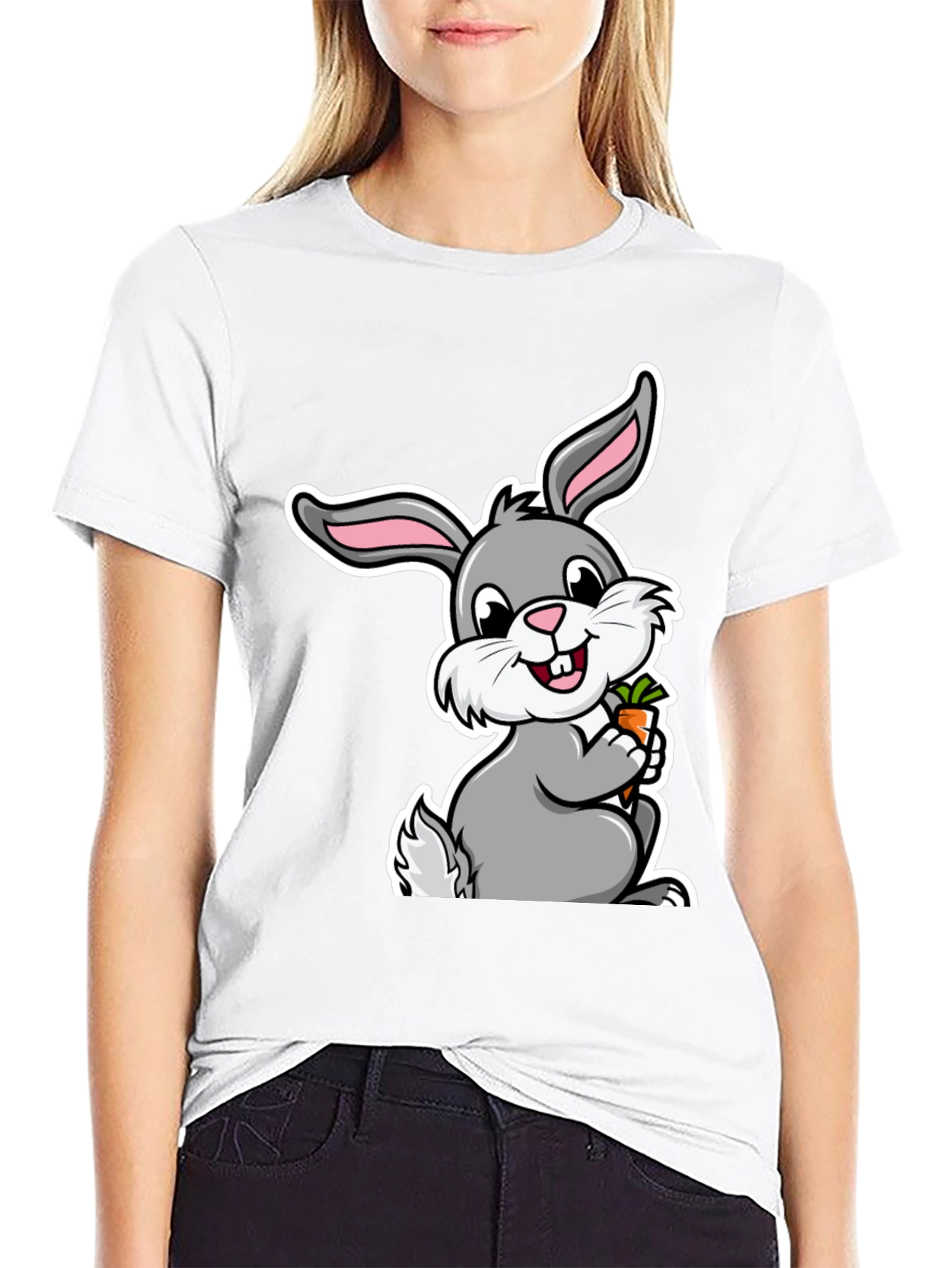 Cute Bunny Graphic T-Shirt - Easter Gift