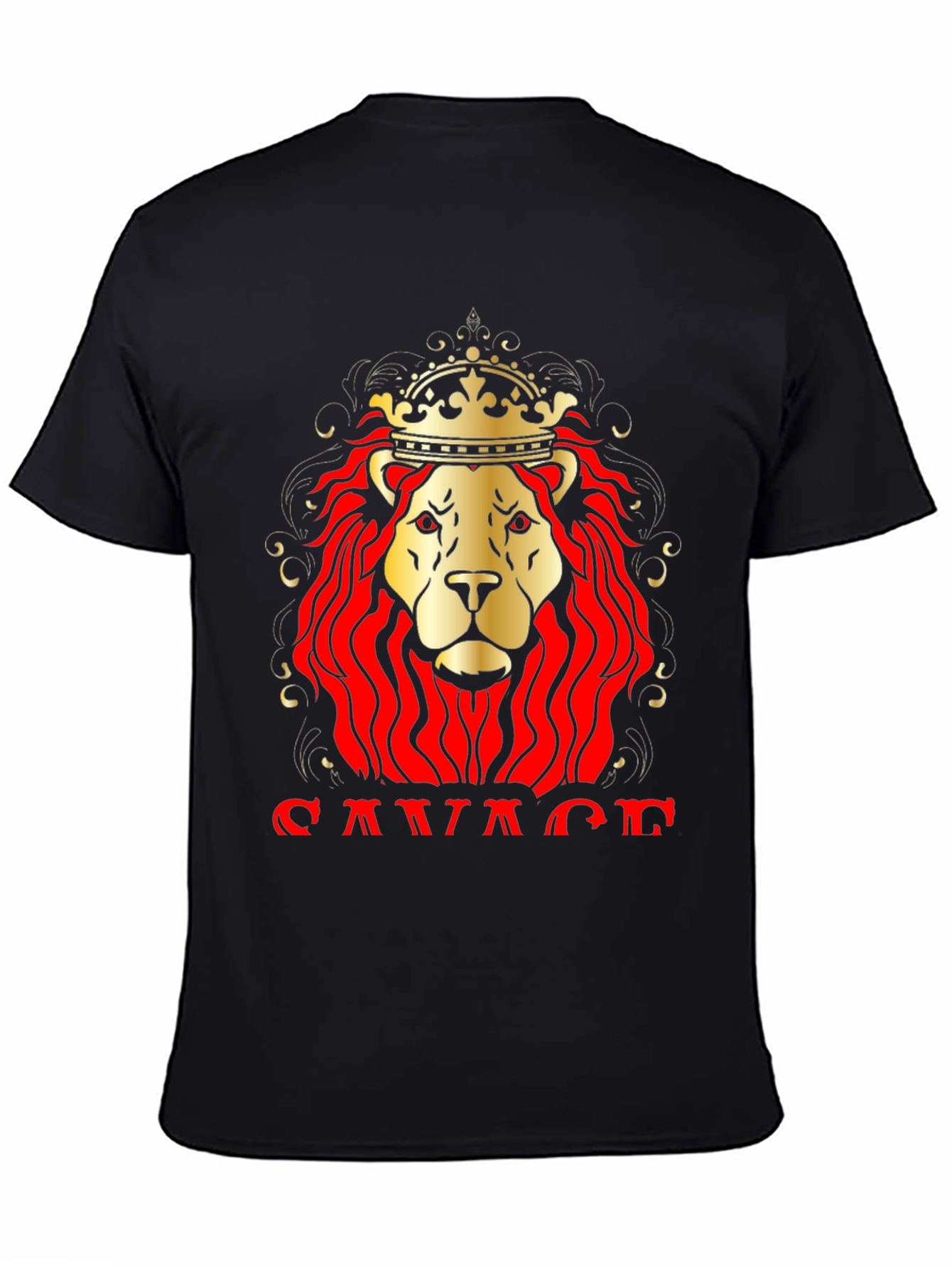 Savage Lion King Graphic T-Shirt
