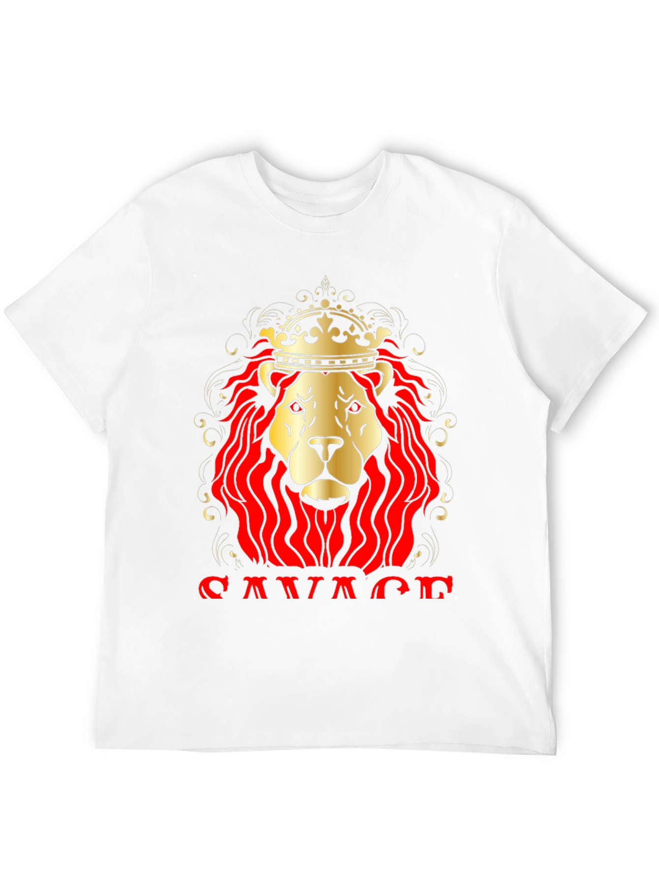 Savage Lion King Graphic T-Shirt