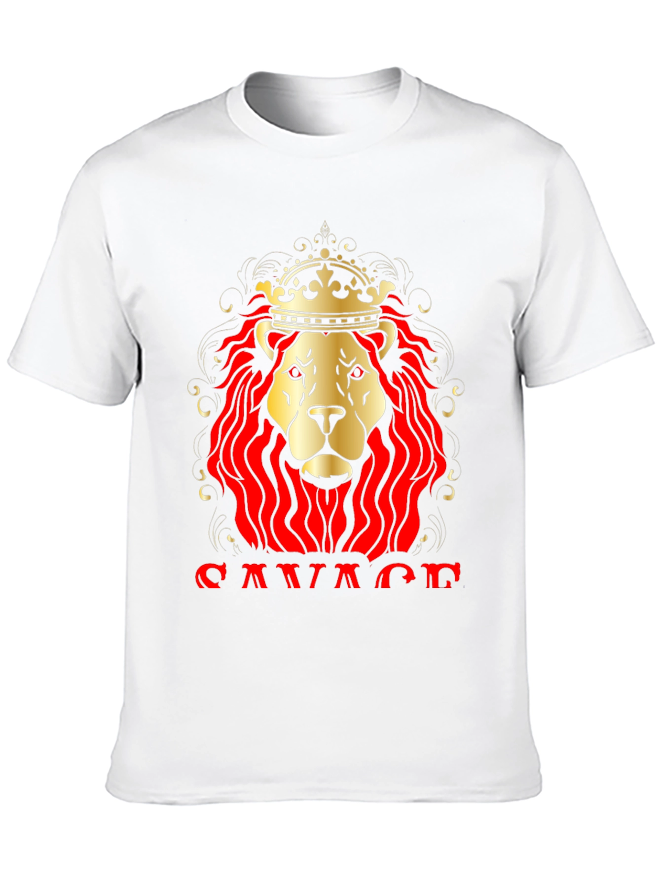Savage Lion King Graphic T-Shirt