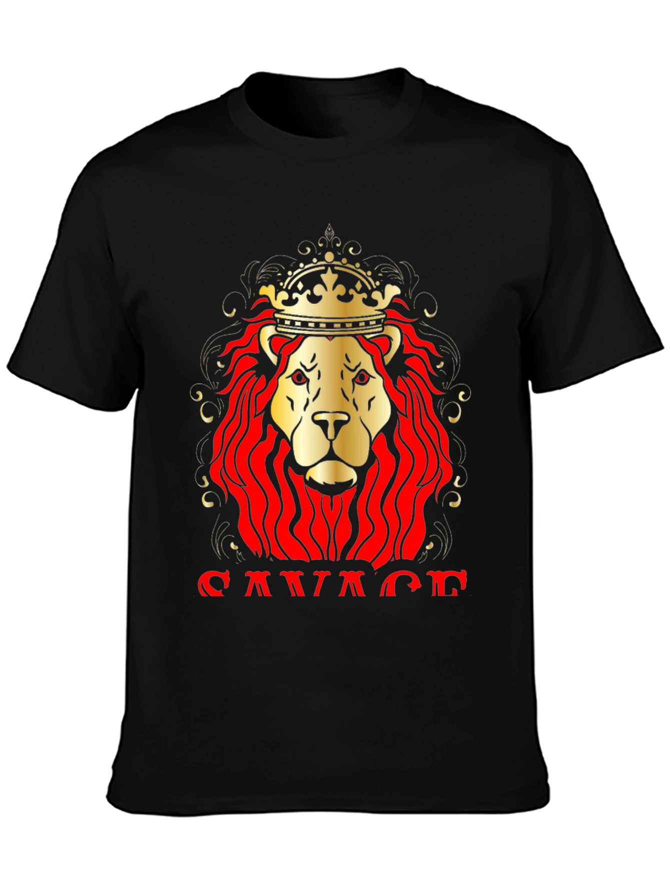 Savage Lion King Graphic T-Shirt