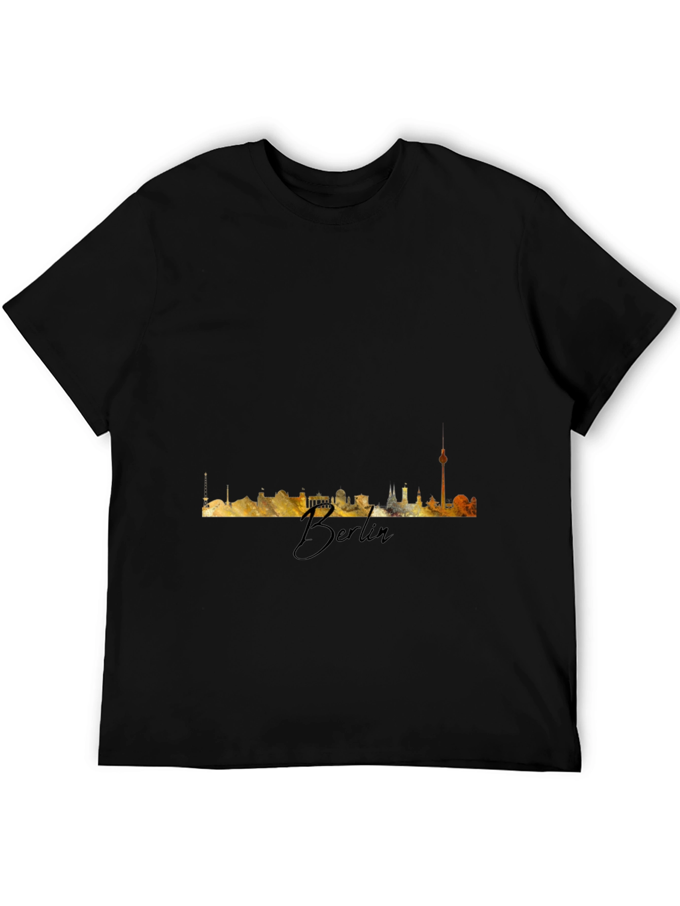 Berlin Skyline T-Shirt - Mens Black Tee