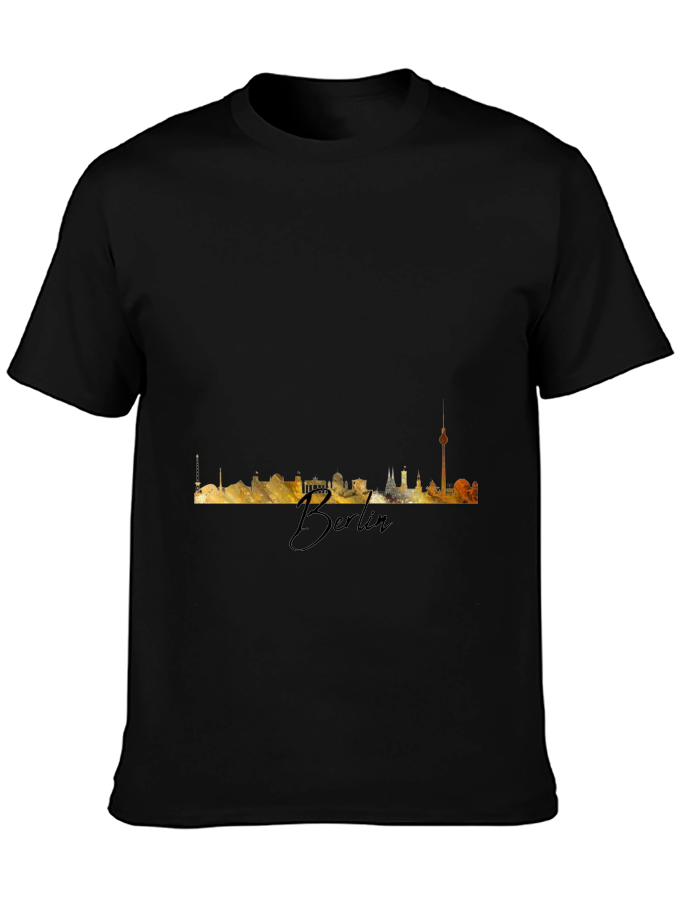 Berlin Skyline T-Shirt - Mens Black Tee