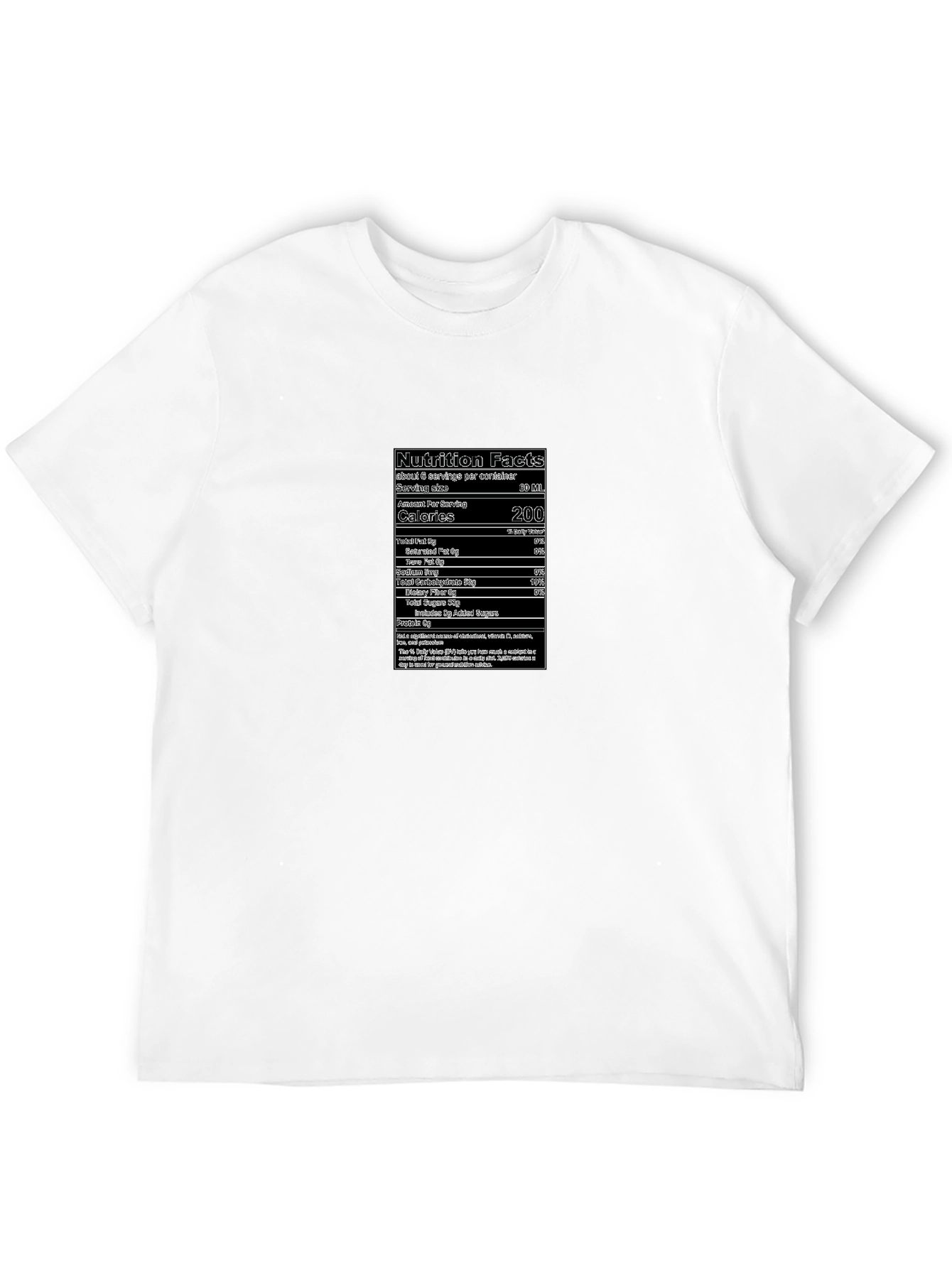 Nutrition Facts Graphic Black T-Shirt