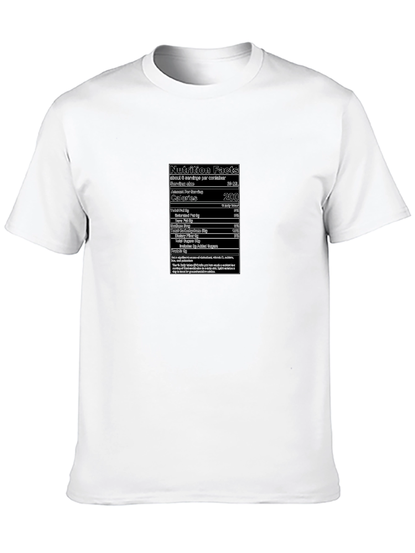 Nutrition Facts Graphic Black T-Shirt