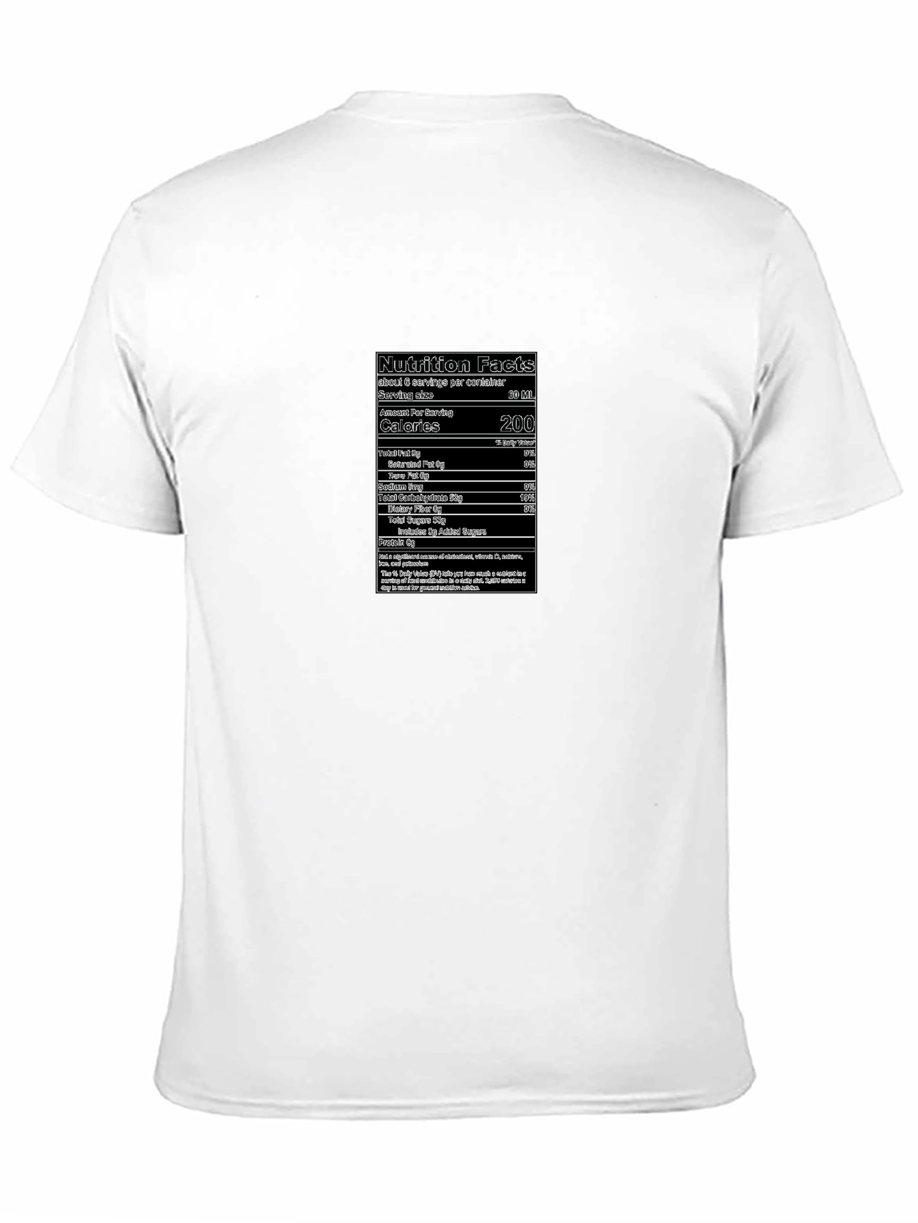 Nutrition Facts Graphic Black T-Shirt